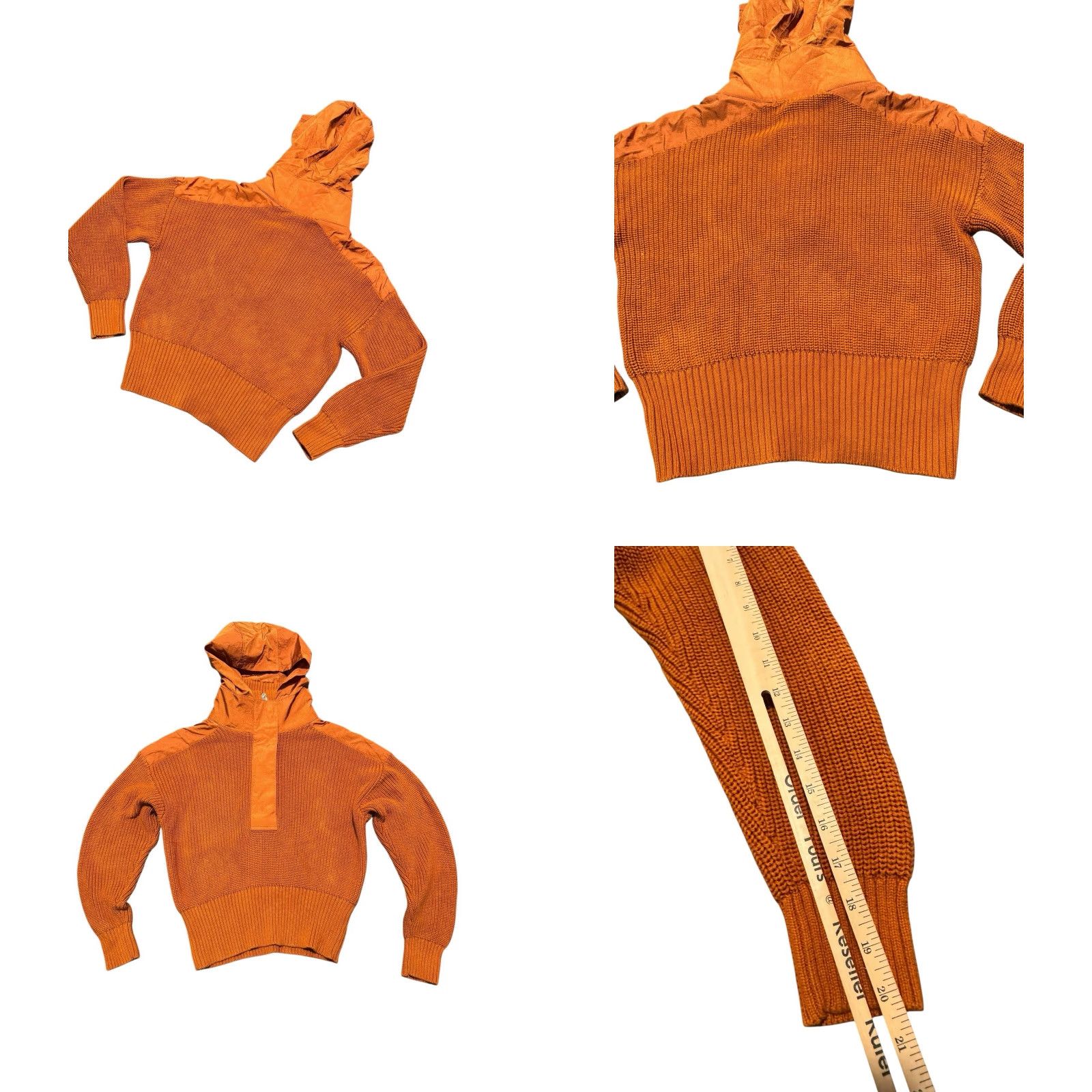 Varley VINTAGE Varley Carter Half Zip Knit- Caramel Cafe Mix XS Women Sweater Pullover Orange Cotton, Polyamide Knit Slim, Regular Fits Size XS / US 0-2 / IT 36-38 - 9 Thumbnail
