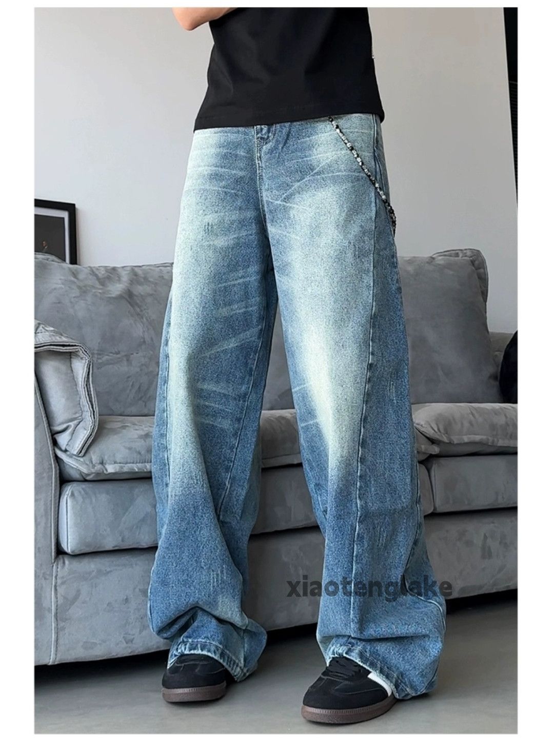 Jean × Vintage washed faded cleanfit yuppie loose bootcut baggy jeans Size US 30 / EU 46 - 1 Thumbnail