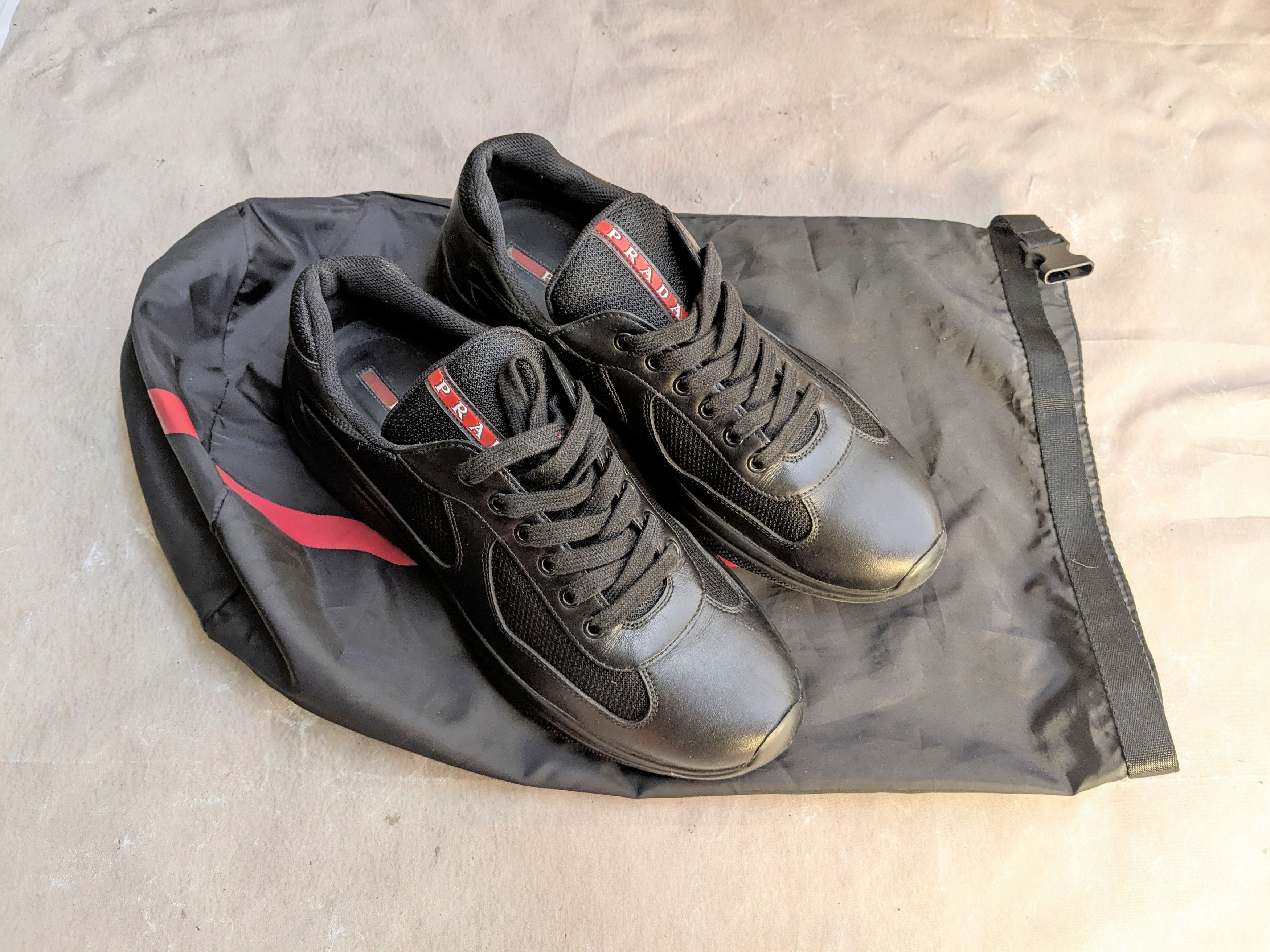 Prada Prada Cloudbust Sneakers black/red 20G 064 | Grailed