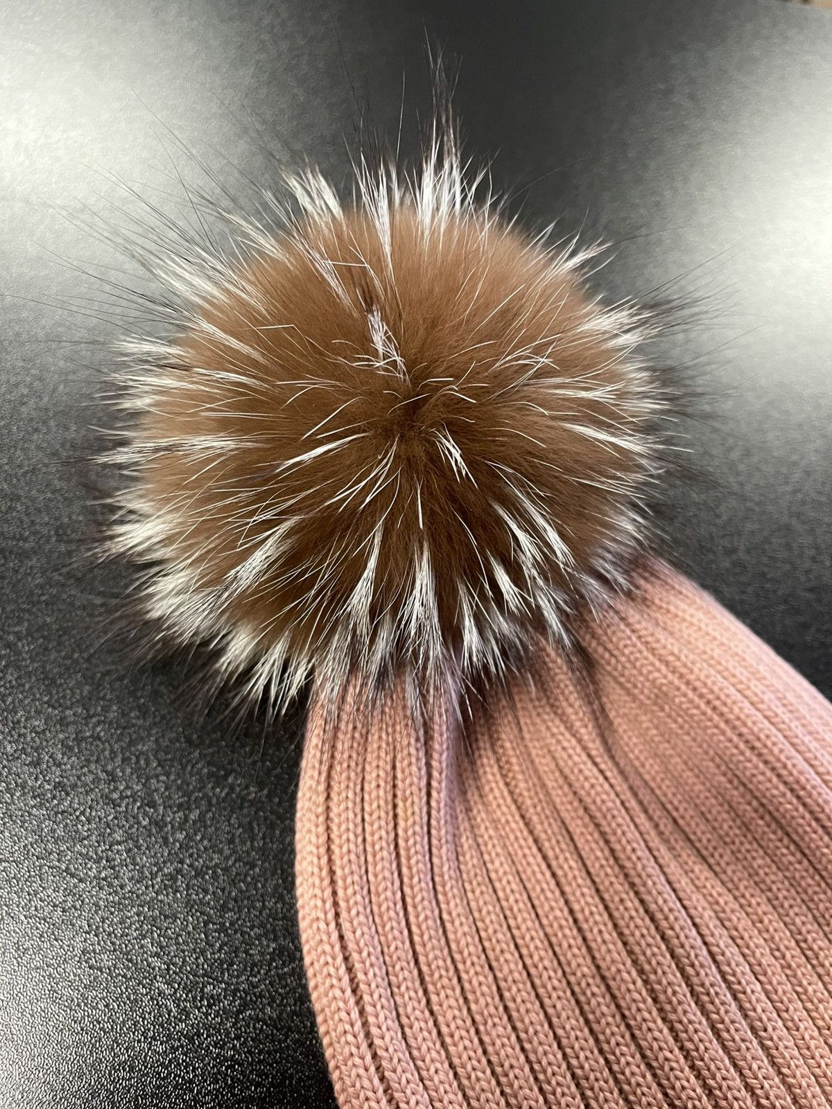 Moncler Size L - Moncler Enfant Berretto Beanie Pink Fox Fur Size ONE SIZE - 5 Thumbnail