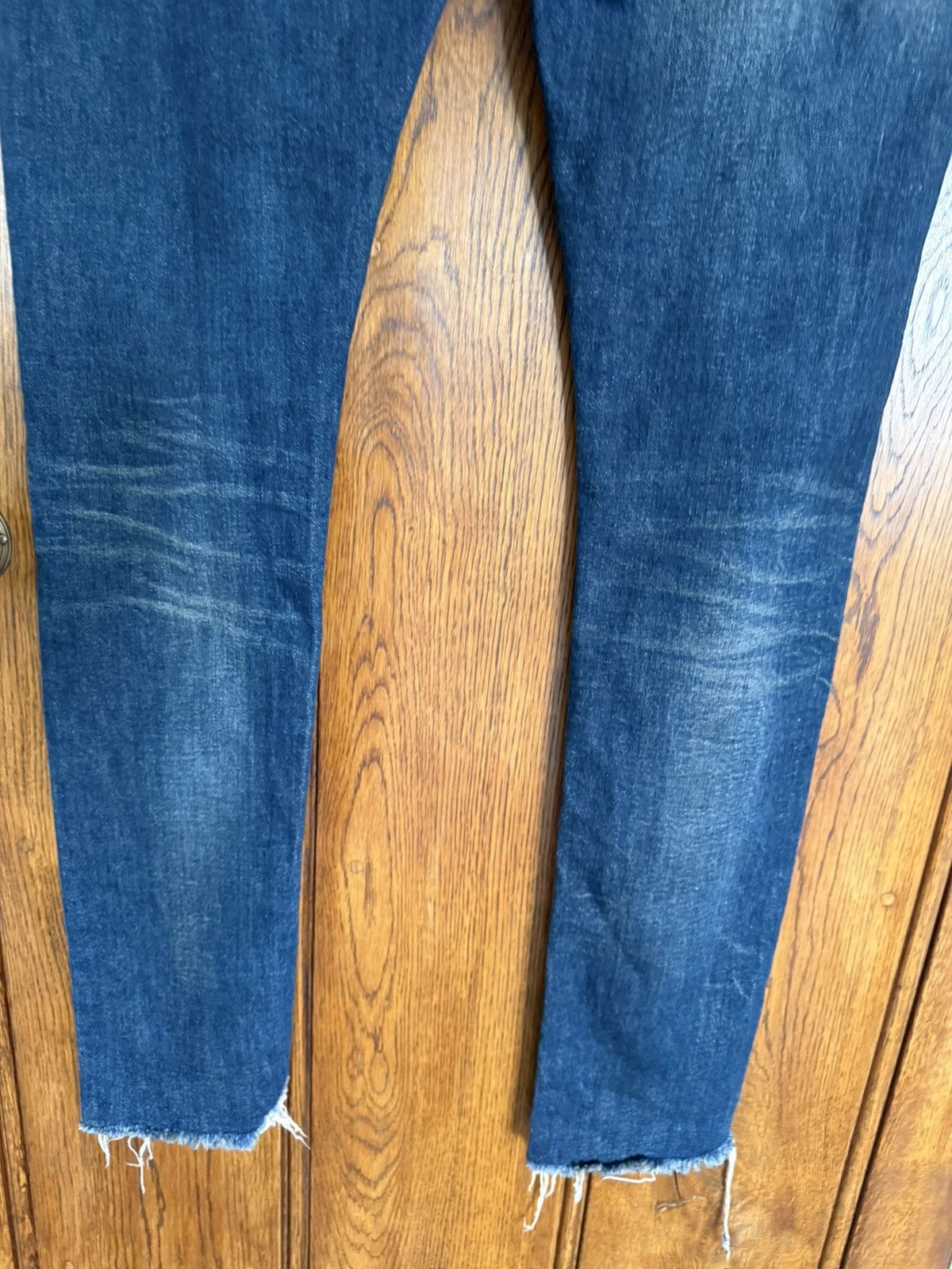 Saint Laurent Paris SS20 Saint Laurent raw hem crash denim Jeans d03 skinny slim Size US 30 / EU 46 - 21 Thumbnail