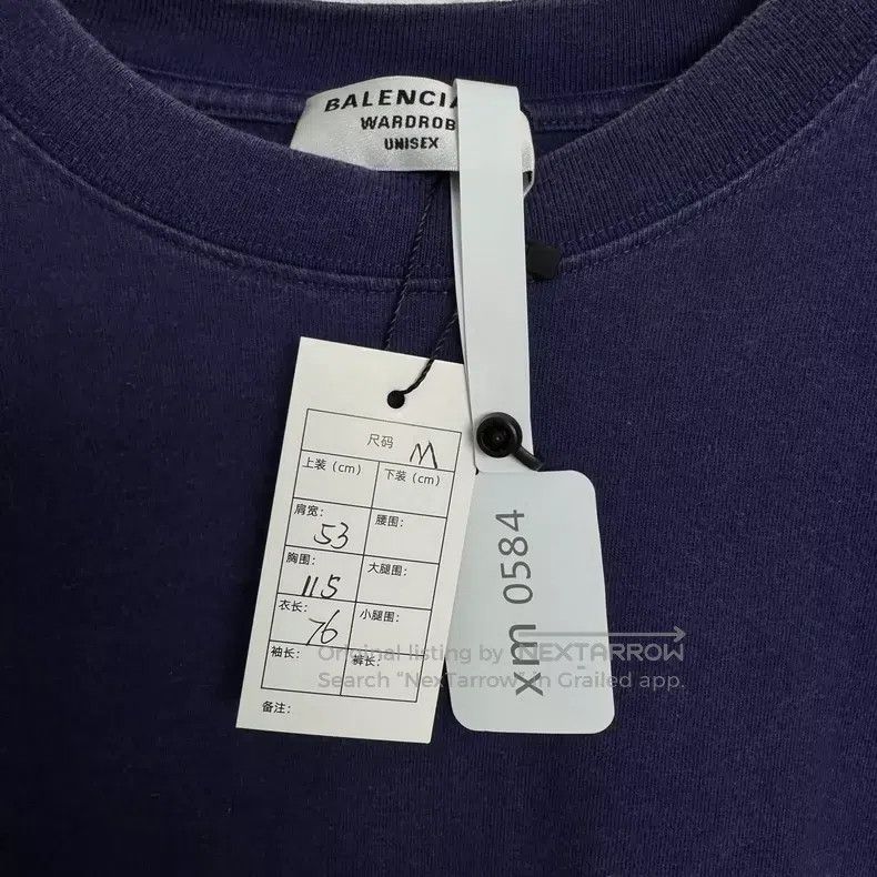 Balenciaga Balenciaga Blue Cola Short Sleeve M Size US M / EU 48-50 / 2 - 3 Thumbnail
