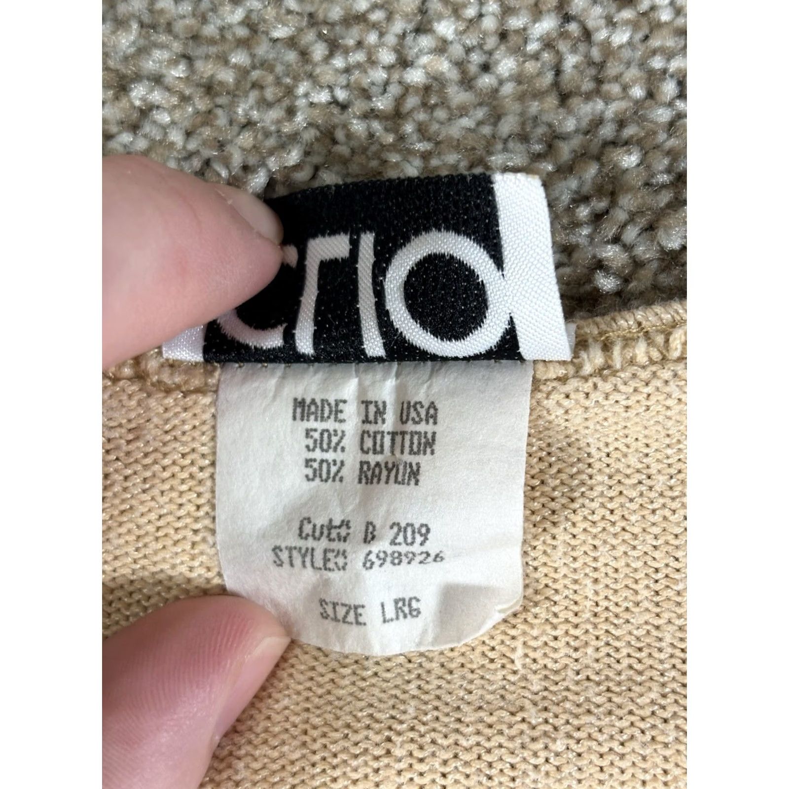 Vintage Vintage Clio Top Cotton Blend Yellow Short Sleeve Pocket Shirt • Large USA Made Size L / US 10 / IT 46 - 4 Thumbnail
