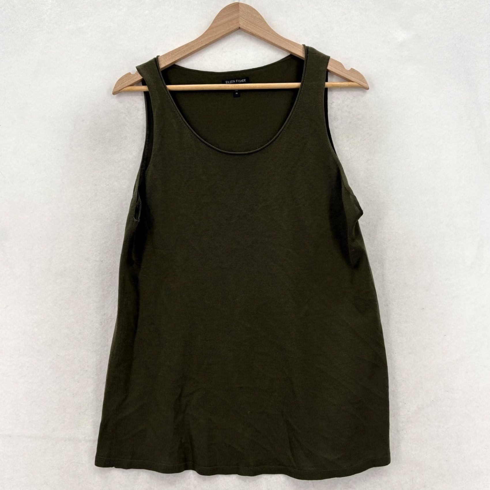 Eileen Fisher Eileen Fisher Tank Sweater Cardigan Set Womens M Green Merino Wool 2 Piece Outfit/Set Casual Knit Pull over 3/4 Sleeve Solid Vintage: No Mens/Womens Size M / US 6-8 / IT 42-44 - 2 Thumbnail