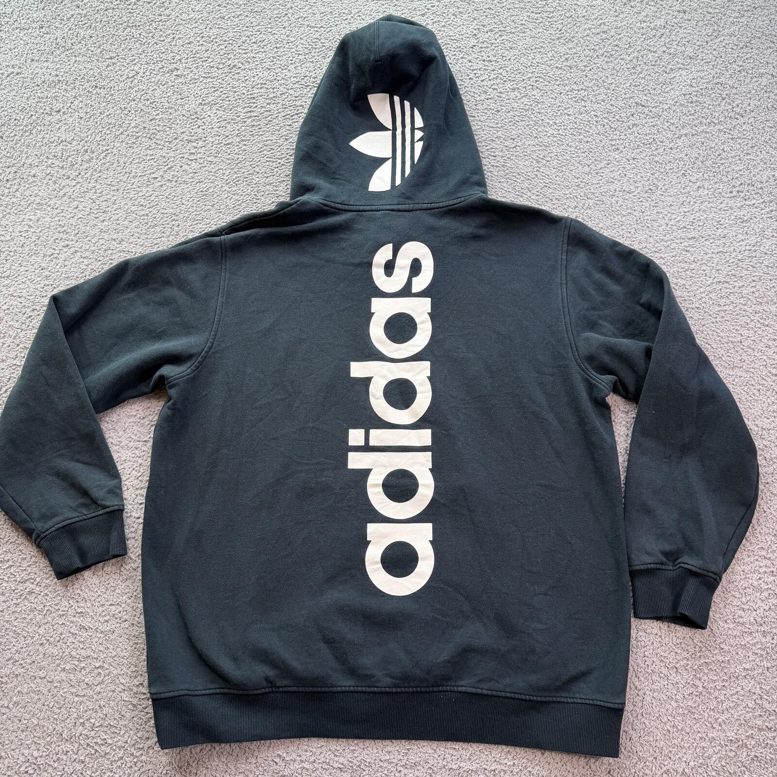 Adidas Adidas Originals Trefoil Hoodie XL Black Pullover Sweatshirt Size US XL / EU 56 / 4 - 2 Thumbnail