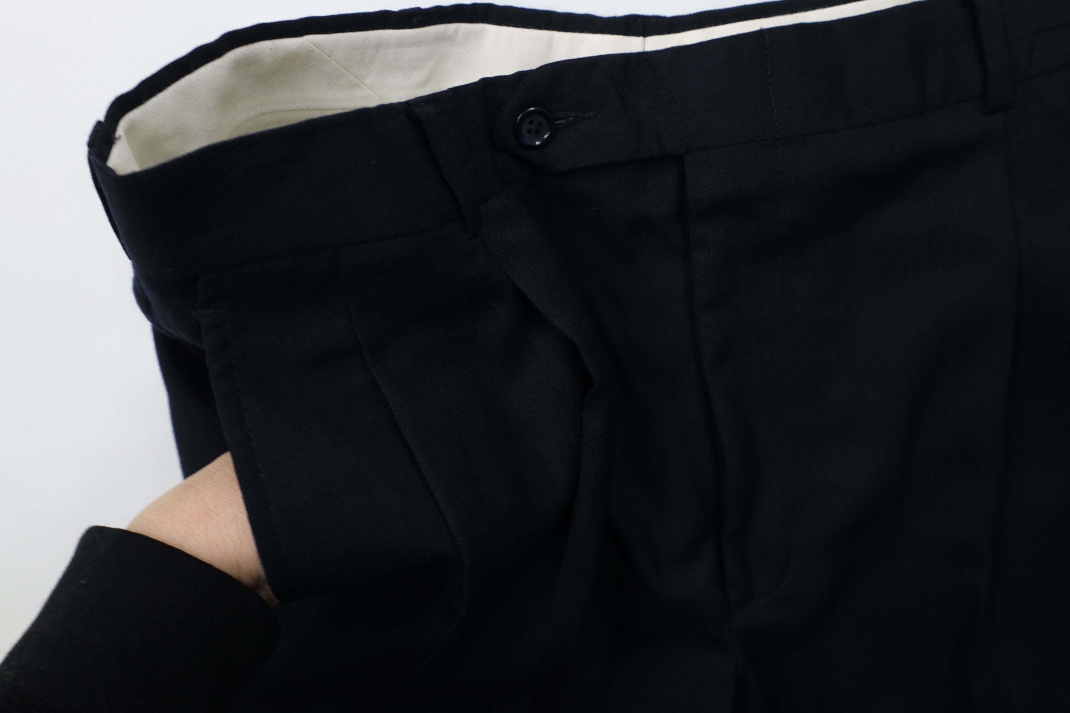 Vintage Vintage 90s Streetwear Wool Herringbone Wide Leg Chino Pants Size US 32 / EU 48 - 6 Thumbnail