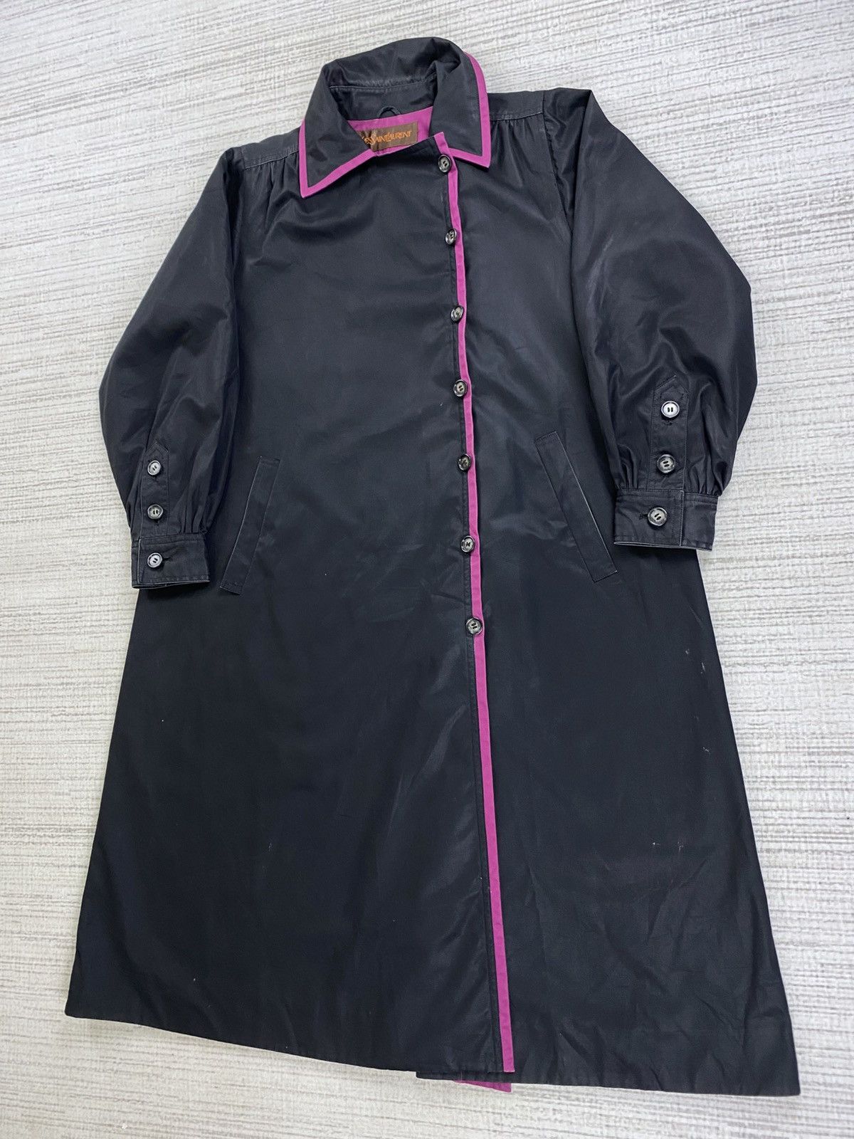 Yves Saint Laurent Vintage Yves Saint Laurent Asymmetrical Trench Coat Jacket Size US M / EU 48-50 / 2 - 4 Thumbnail