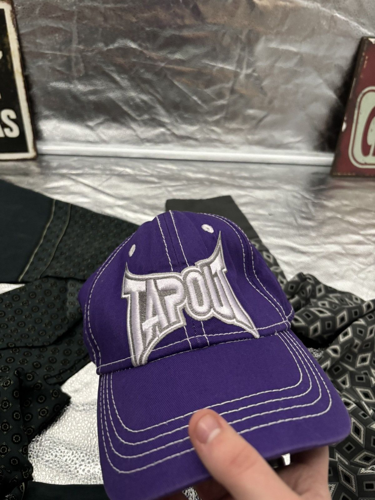 Tapout Crazy purple quality tapout cap USA Sk8 Viral Pinterest Size ONE SIZE - 2 Thumbnail