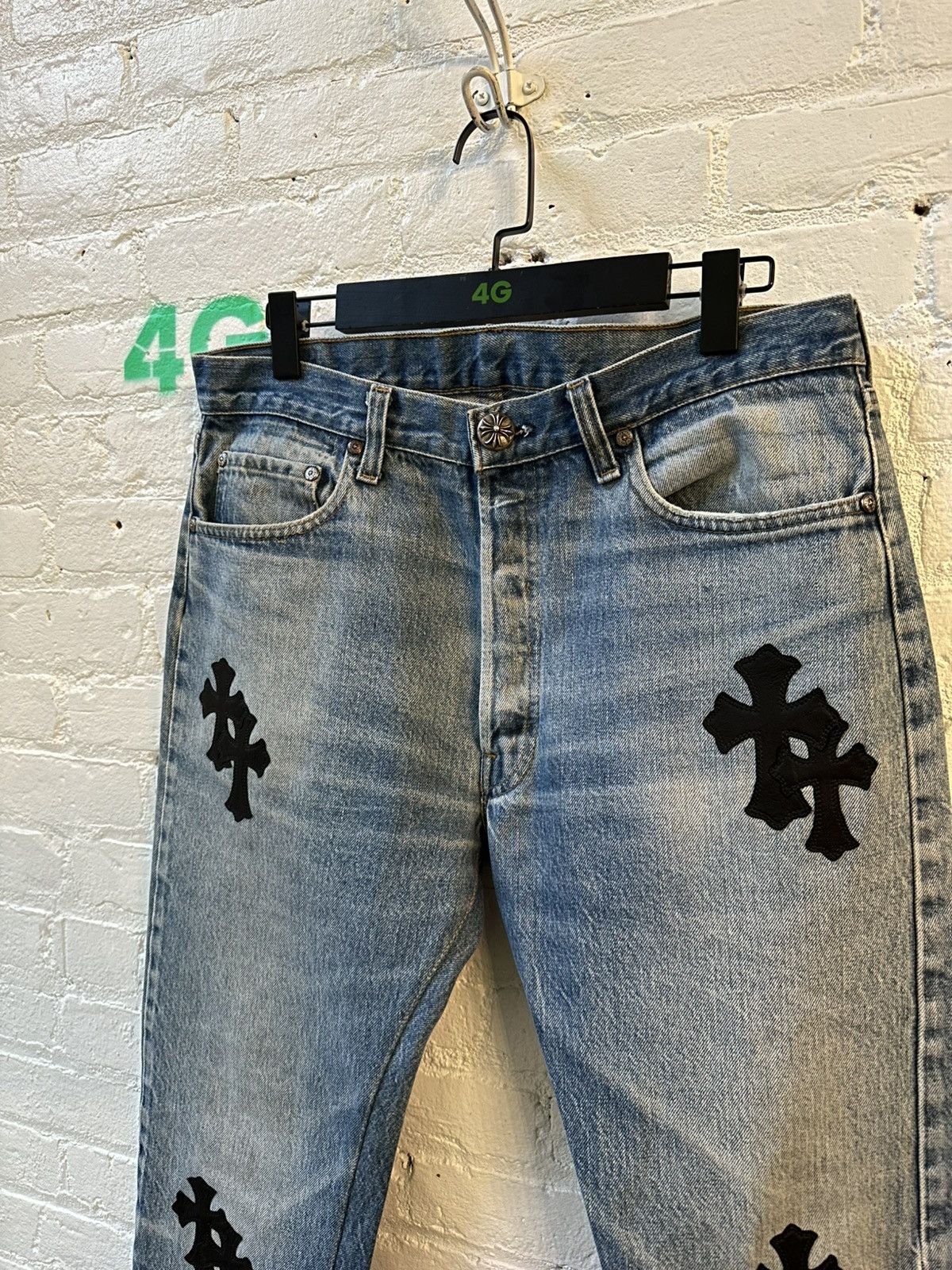 Chrome Hearts CHROME HEARTS 501 PATCH DENIM SZ 33 Size US 33 - 2 Thumbnail