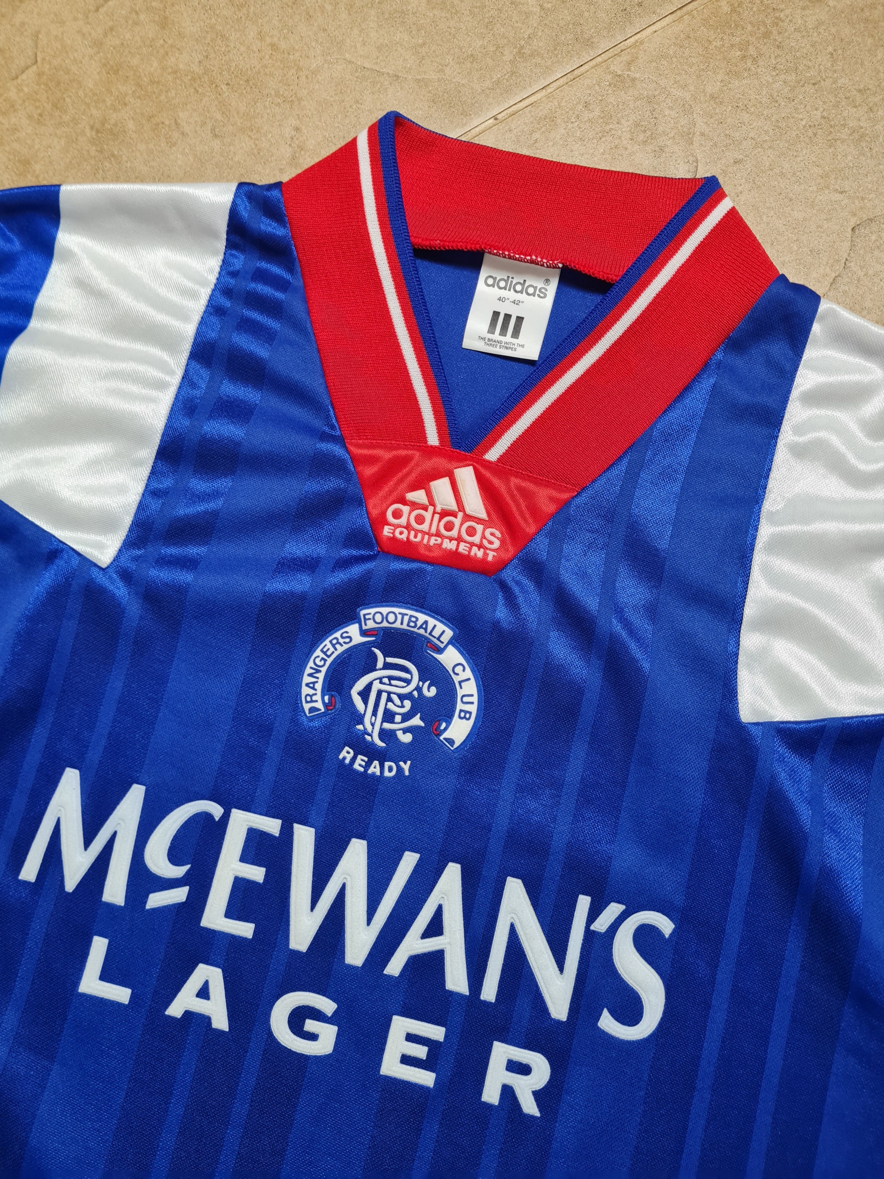 Adidas GLASGOW RANGERS 1992/1994 HOME SHIRT FOOTBALL SOCCER ADIDAS Size US M / EU 48-50 / 2 - 18 Thumbnail