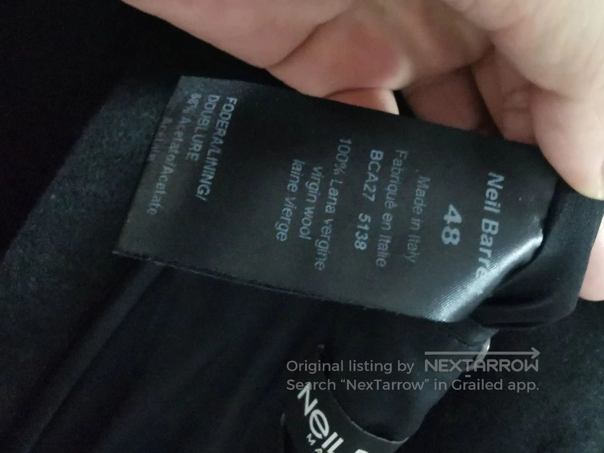 Neil Barrett Neil Barrett Wool Coat in Black. Size US M / EU 48-50 / 2 - 6 Thumbnail