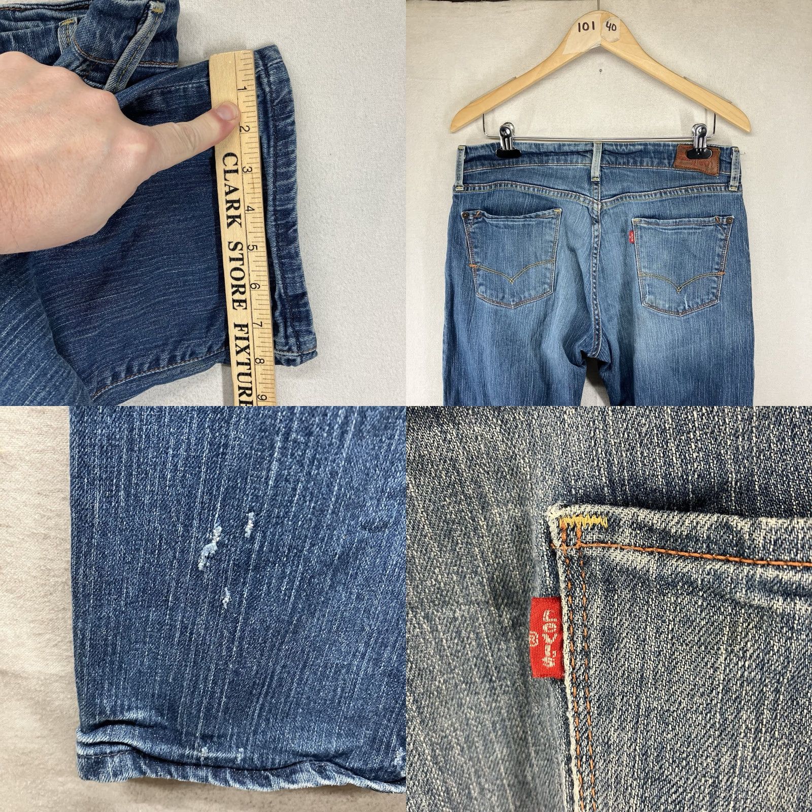 Levi's VTG Levi's Red Collection Jeans Mens 34x32 Blue Medium Wash Slim Straight Denim Bar? 5-Pocket Retro USA Classic Vintage Leather Patch Womens? Size US 34 / EU 50 - 11 Thumbnail