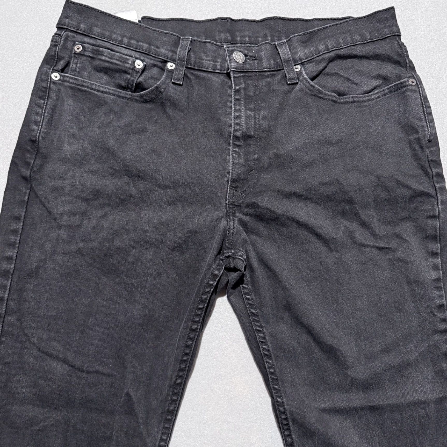 Levi's Levi's 514 Jeans Men Black Mid Rise Classic Zip Fly - 35X30 Size US 35 - 3 Thumbnail