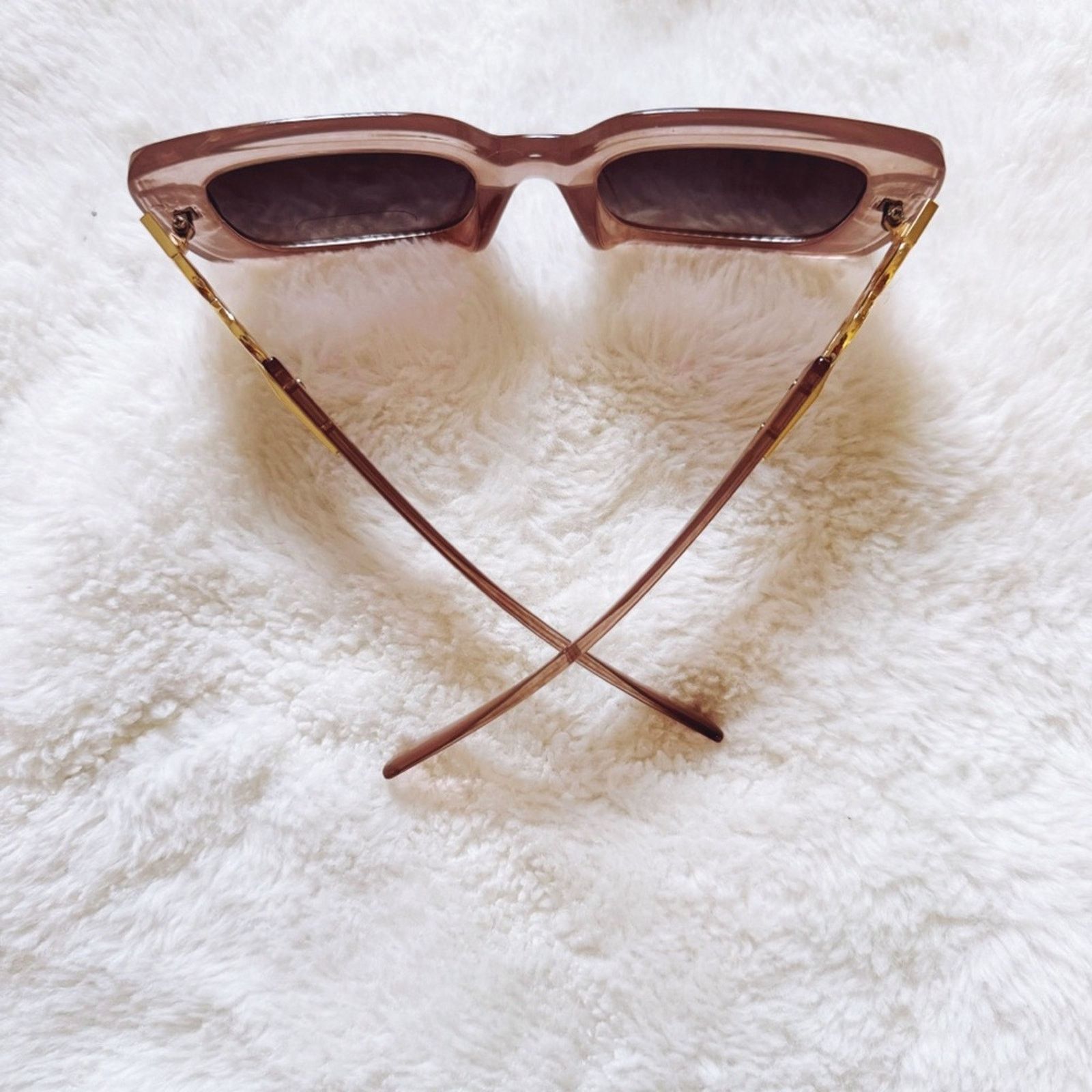 Other Camille Clear Tan Oversized Square Sunglasses Size ONE SIZE - 10 Thumbnail