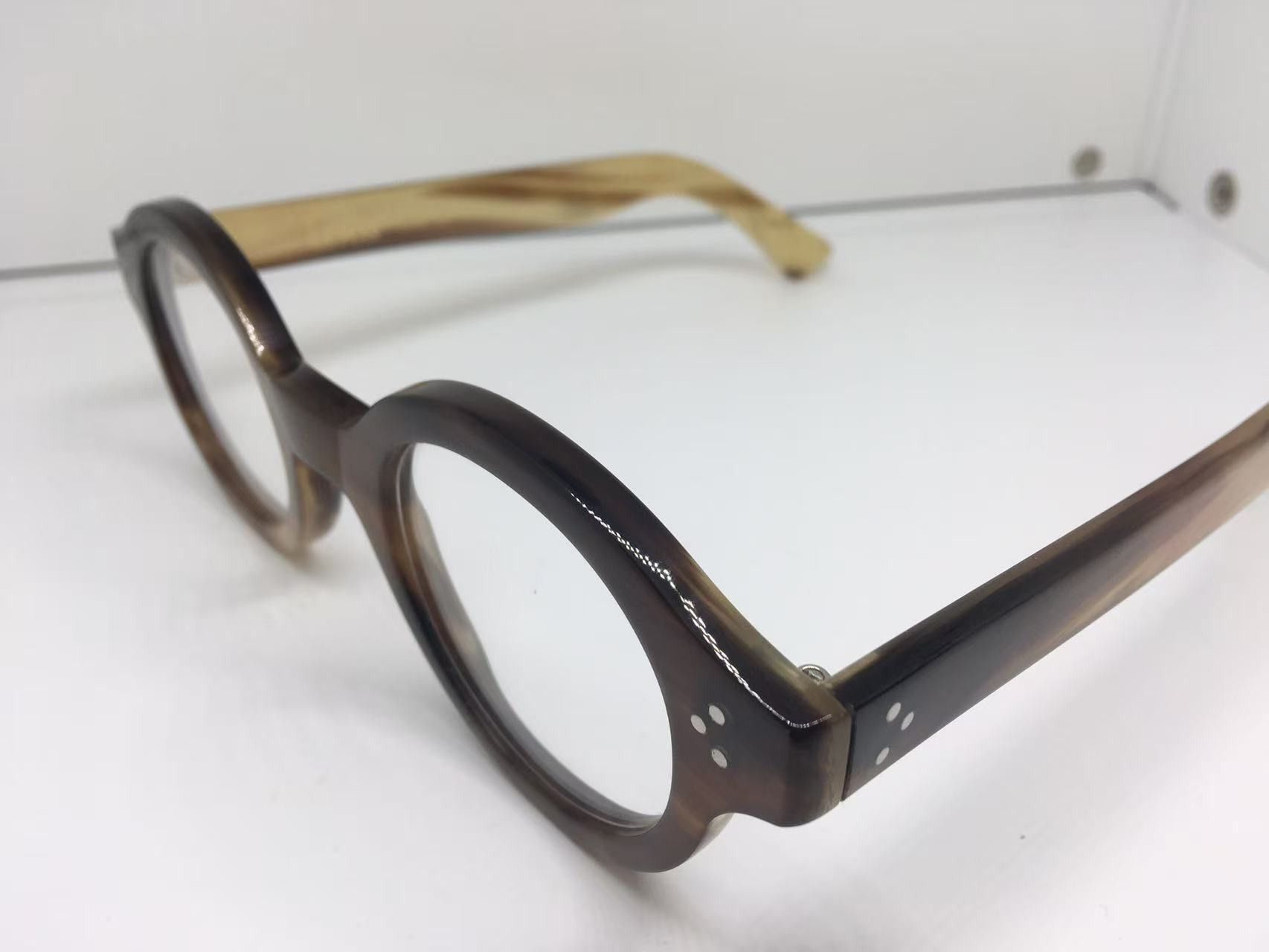 Lesca Lunetier Lesca Lunetier Genuine Horn CORBUSIER Architect Eyeglasses Size ONE SIZE - 3 Thumbnail