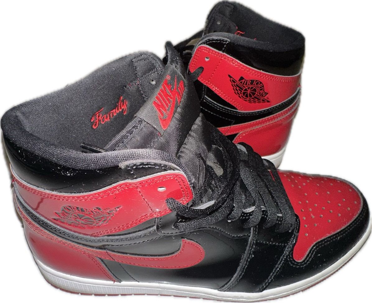 Nike Jordan 1 retro High ( Patent Bred) Size US 11.5 / EU 44-45 - 2 Thumbnail