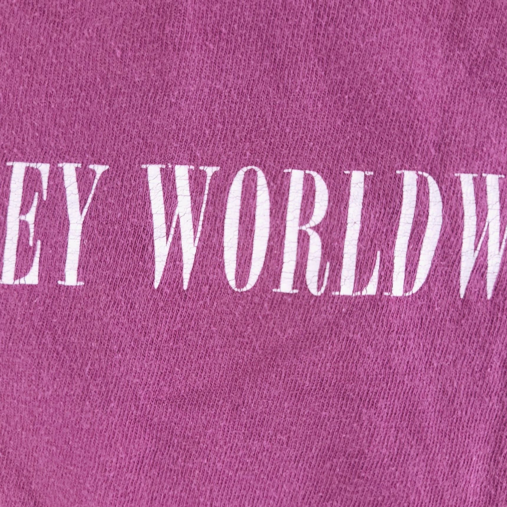 Obey OBEY Shirt Mens XL Purple Logo Distressed Boxy Fit Crew Neck T-Shirt Size US XL / EU 56 / 4 - 4 Thumbnail