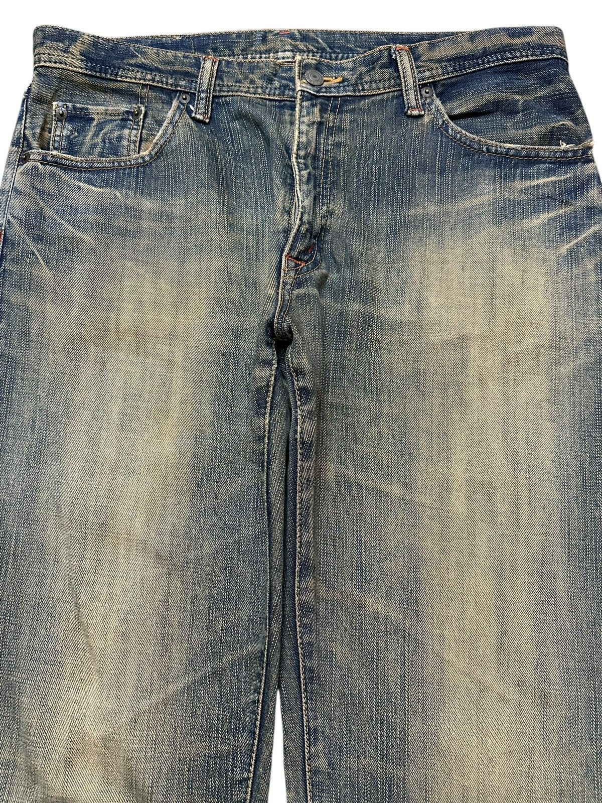 Japanese Brand Vintage Japanese Brand Mud Wash Style Baggy Jeans Size US 35 - 3 Thumbnail