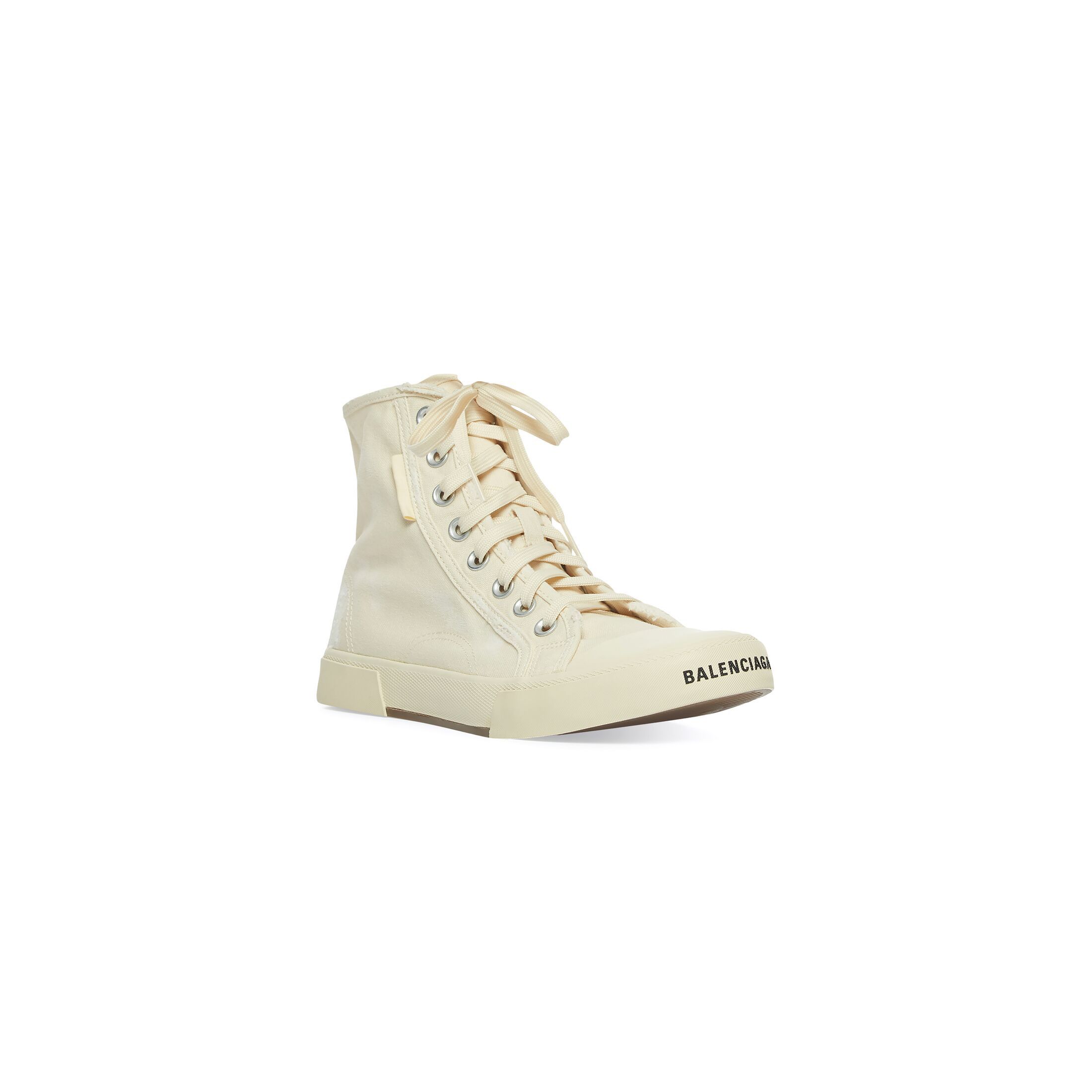 Balenciaga o1s1rm0525 Paris High Top Sneakers in White Size US 12 / EU 45 - 4 Thumbnail