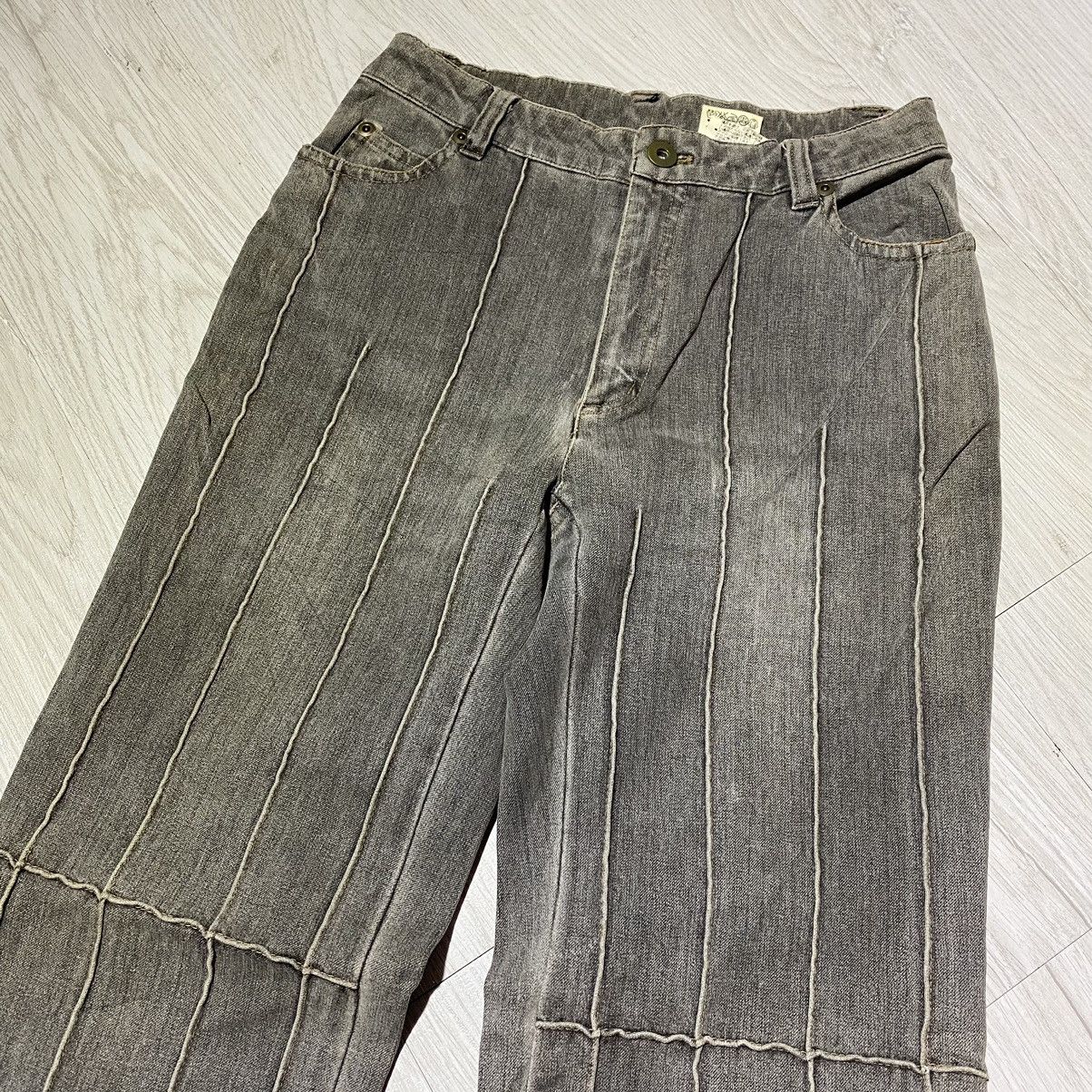 If Six Was Nine × Le Grande Bleu (L.G.B.) Fontana Grande Vertical Hagi Flared Pants Size 27" / US 4 / IT 40 - 3 Thumbnail