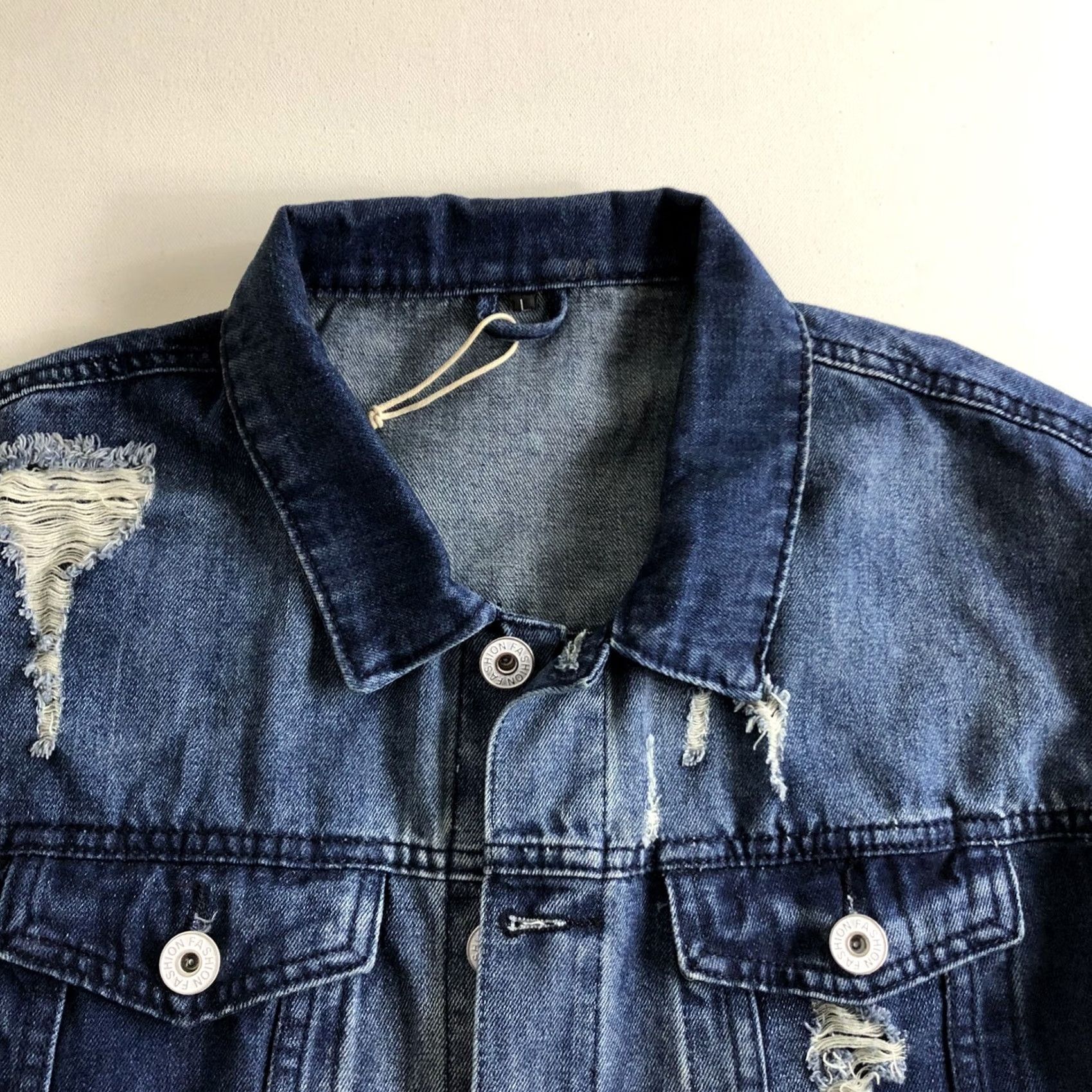 Denime N.W.A. Trucker Jacket Denim Graphic Print Mens Large Blue Colorful Camouflage All Seasons Jacket Men Size US L / EU 52-54 / 3 - 5 Thumbnail