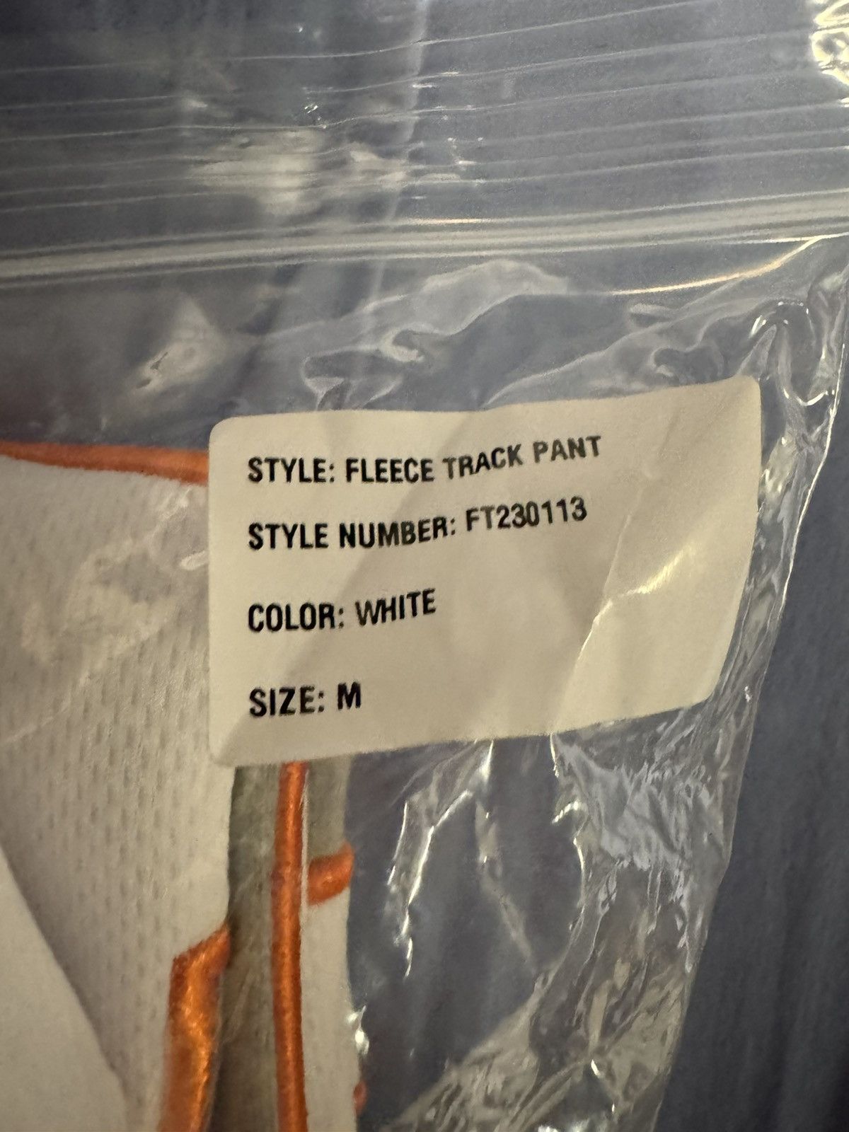 Fuck The Population Fleece Track Pant White (Medium) Size US 34 / EU 50 - 3 Thumbnail