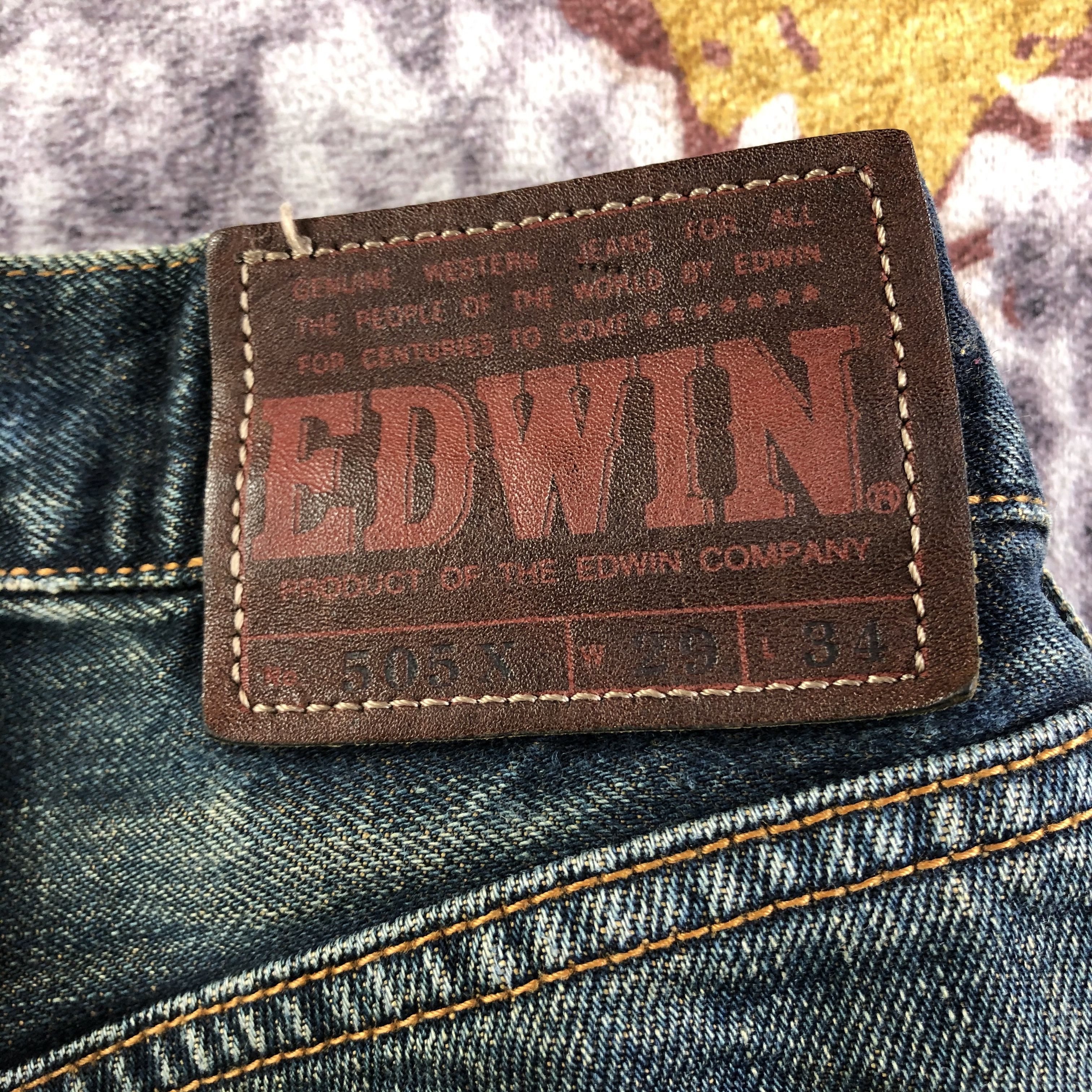 Edwin Vintage Blue Wash Edwin 505 Selvedge Jeans-JM3652 Size US 29 - 5 Thumbnail