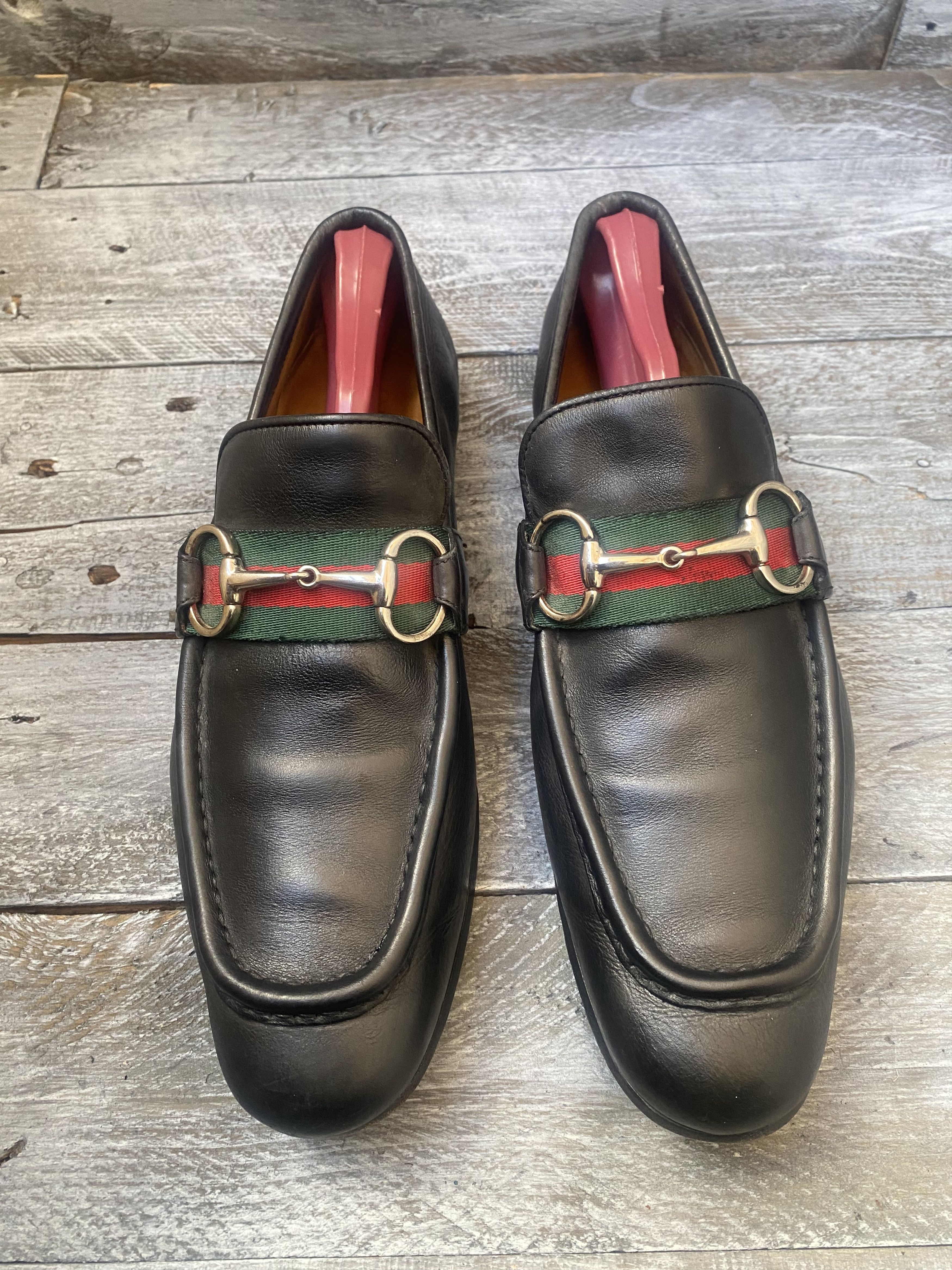 Designer × Gucci Gucci horsebit playboy three stripe jordan loafers sz 40E Size US 7 / EU 40 - 1 Thumbnail