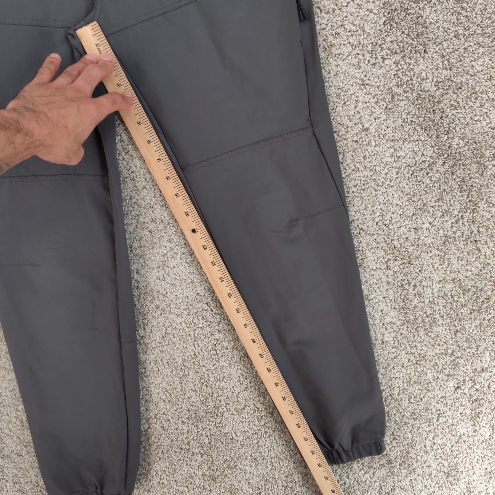 Vintage BYLT Jogger Pants Mens Small 28x27 Gray Nylon Cargo Zip Athletic Casual Mens Size US 29 - 4 Thumbnail