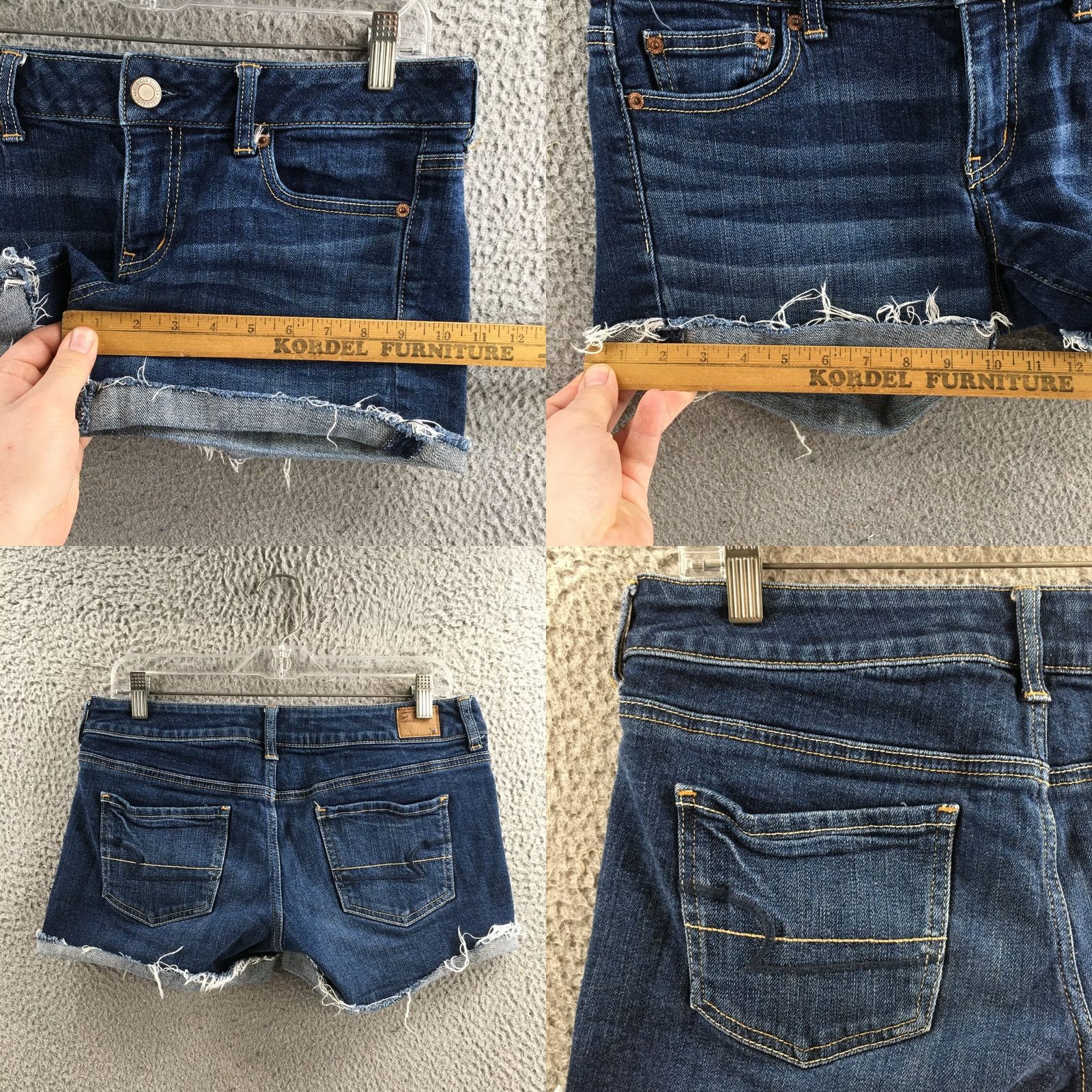 American Eagle Outfitters American Eagle Shorts Womens 8 Blue Denim Cutoff Stretch Regular Fit Zip Fly Size 30" / US 8 / IT 44 - 8 Thumbnail