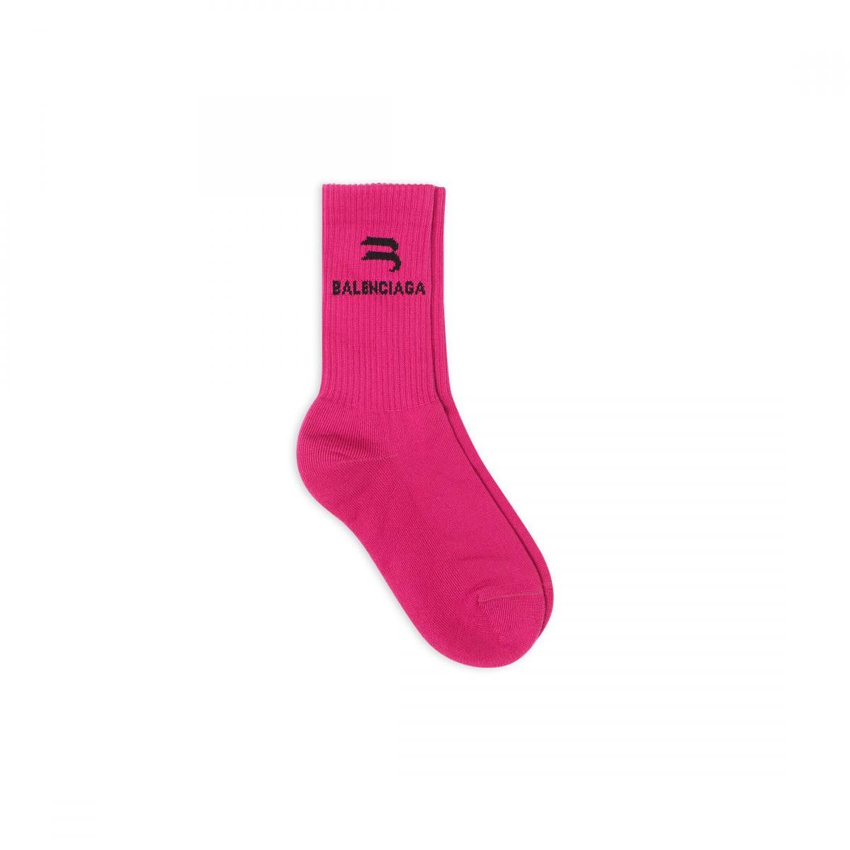 image of Balenciaga O1S1Rm0324 Size: M Tennis Socks In Pink, Men's