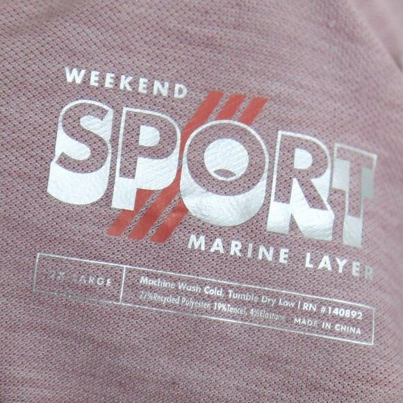 Marine Layer Marine Layer Weekend Sport Air Polo in Elderberry Size 2XL Size US XXL / EU 58 / 5 - 5 Thumbnail