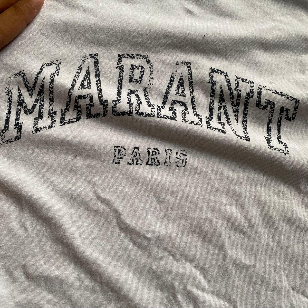 Designer × Isabel Marant × Isabel Marant Etoile 2000s - Isabel Marant Etoile Cracked Boxy White Tshirt Size M / US 6-8 / IT 42-44 - 3 Thumbnail