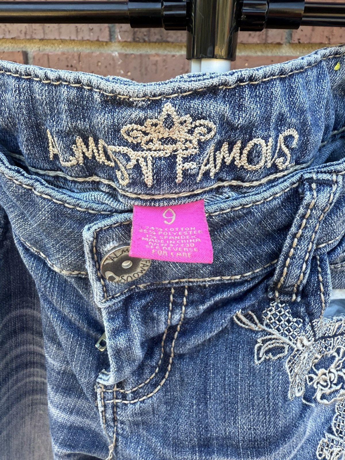 Almost Famous Y2K Almost Famous Stretch Skinny Jeans Low Rise Junior 9 Size 30" / US 8 / IT 44 - 5 Thumbnail