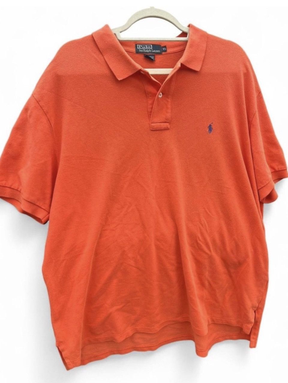 Polo Ralph Lauren Vintage Polo Ralph Lauren Pique Polo Shirt Orange XL Size US XL / EU 56 / 4 - 3 Thumbnail