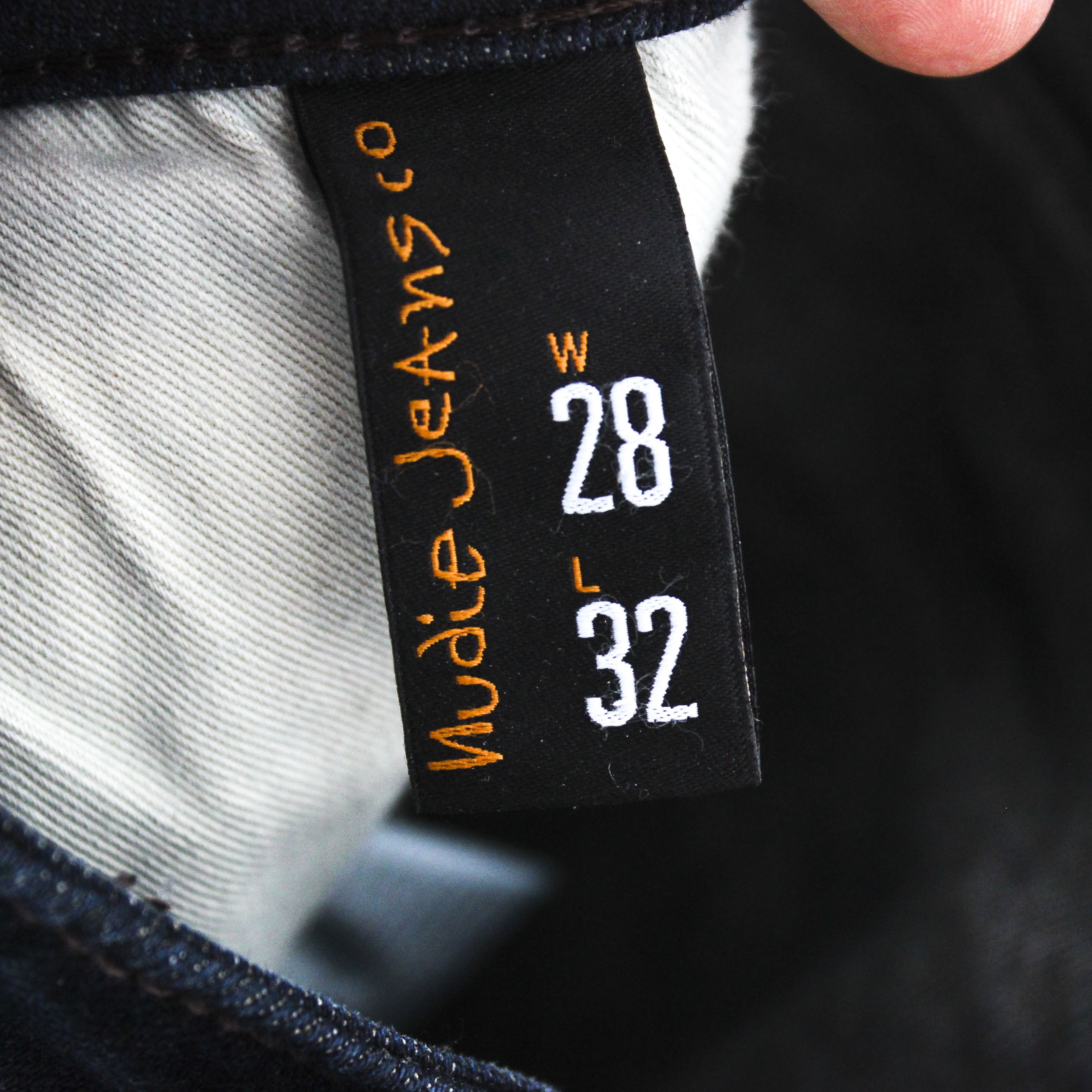 Nudie Jeans Skinny Lin Dry Steel Women W28 L32 Slim Denim Pants Low Rise Size 28" / US 6 / IT 42 - 6 Thumbnail