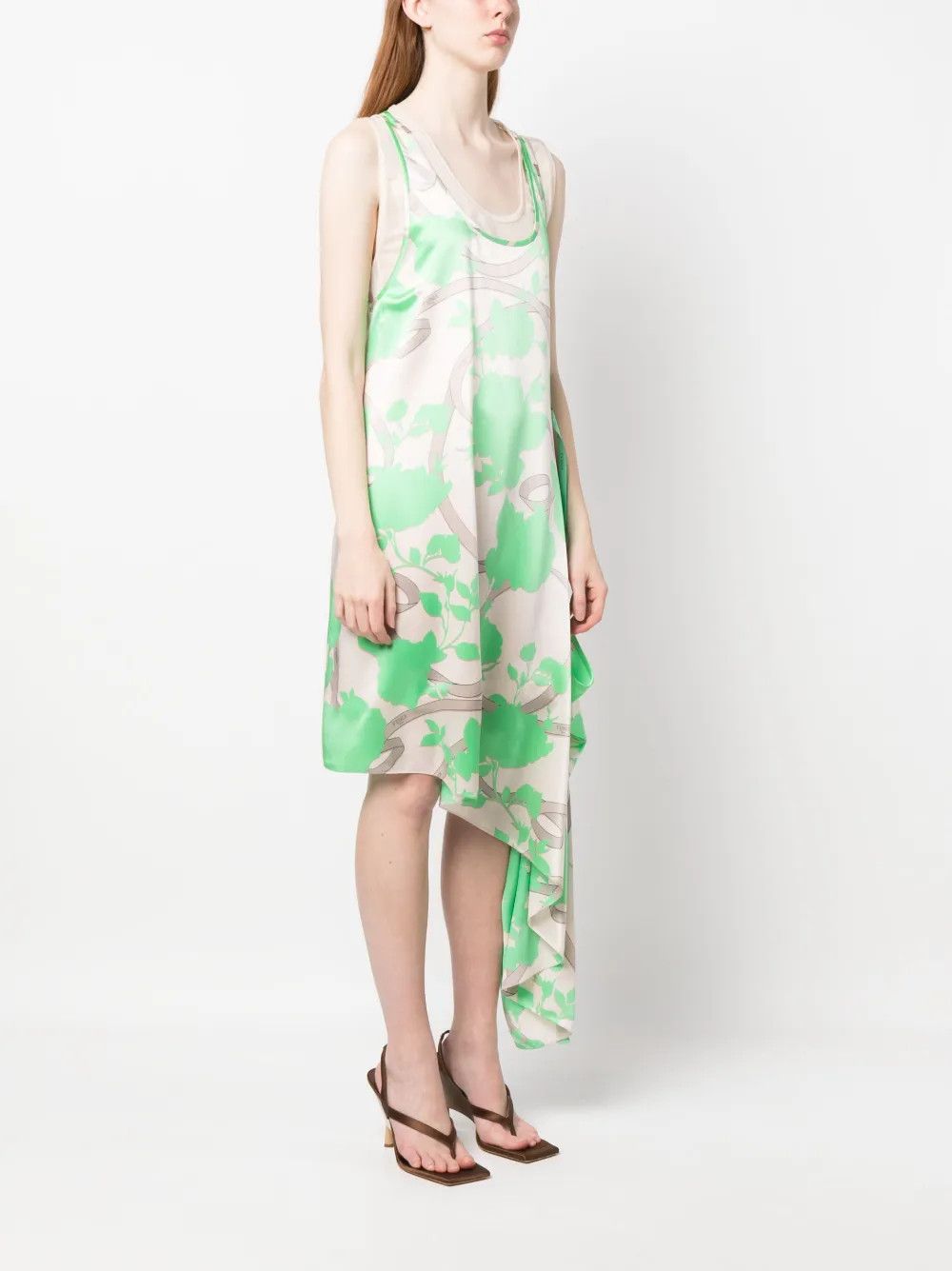 o1y0925 Mini Dress in Ivory/Green