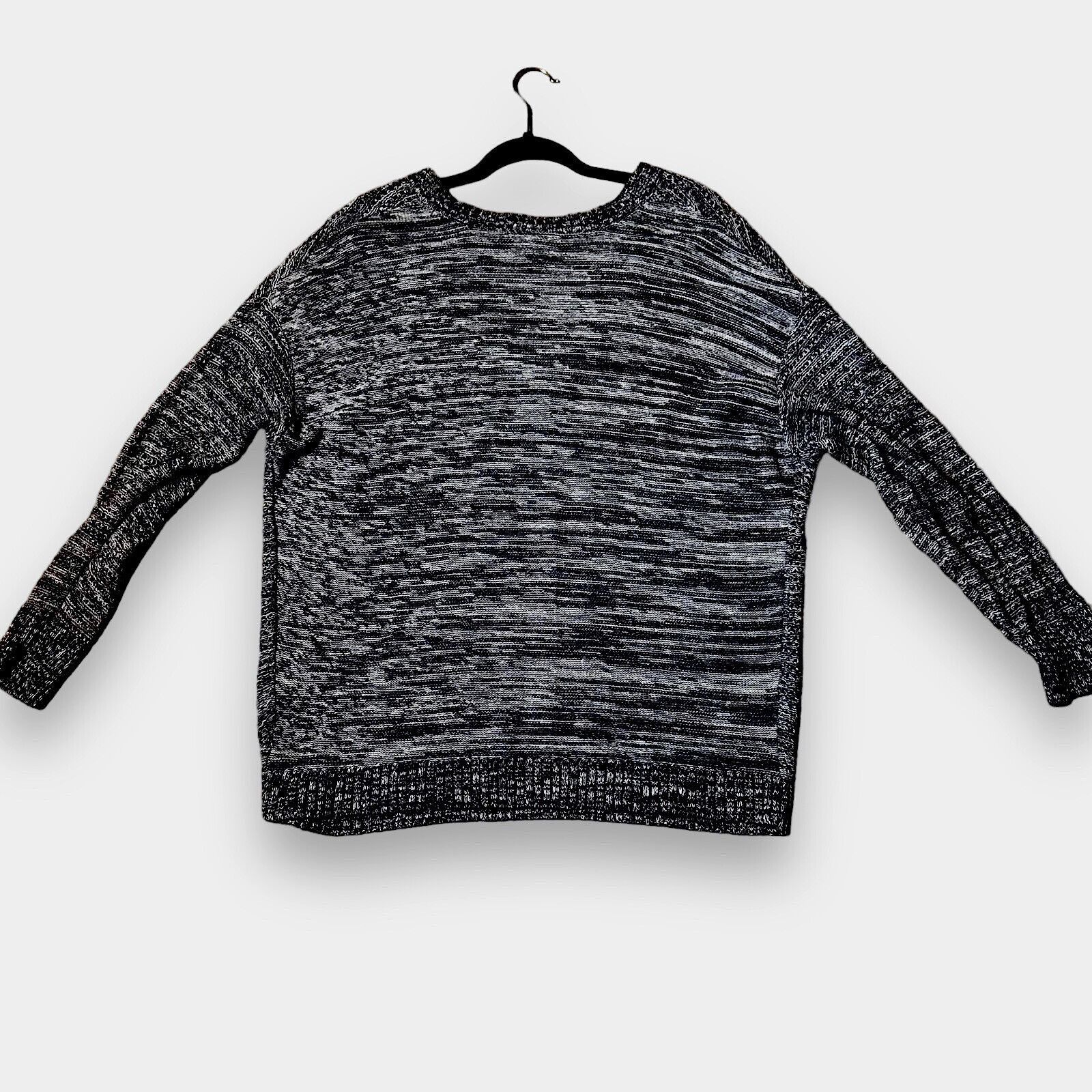 Other Lane Bryant Sweater Women 18/20 Black White Knit V Neck Lon Size XXL / US 16-18 / IT 52-54 - 2 Thumbnail