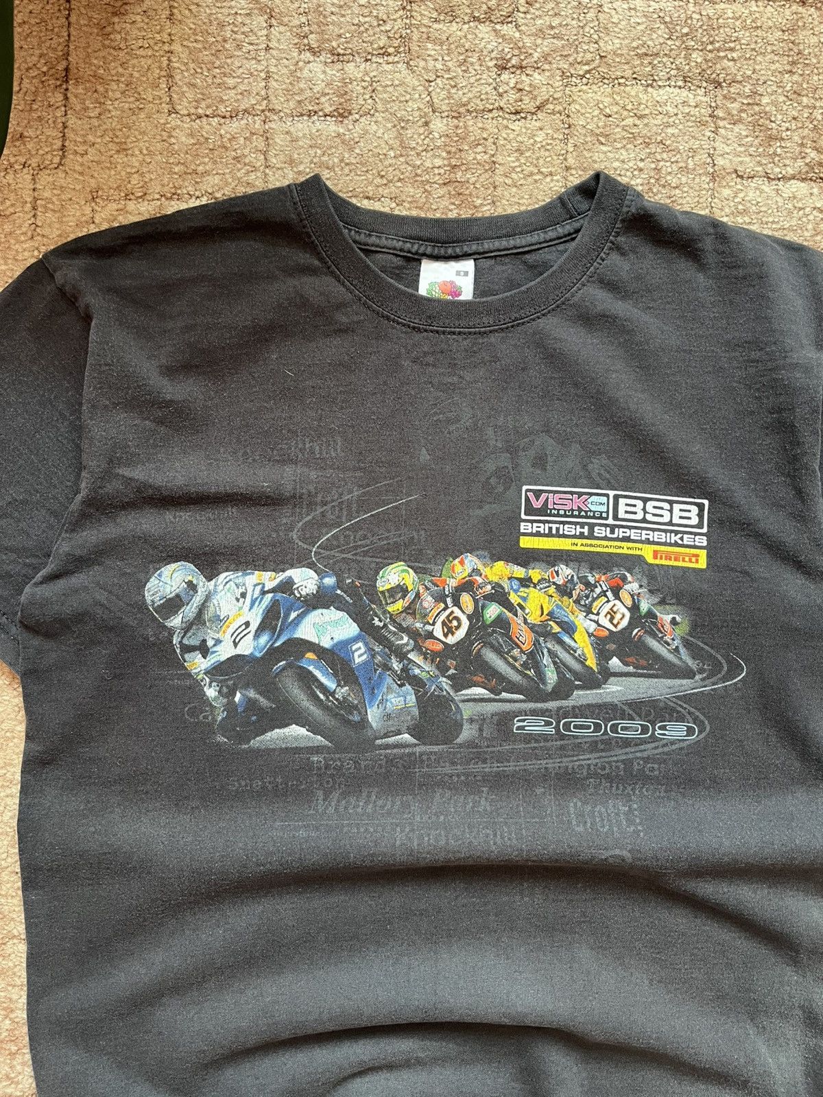 Vintage Vintage British Motorbike Nascar Firelli 2009 Racing Tee Size US S / EU 44-46 / 1 - 2 Thumbnail