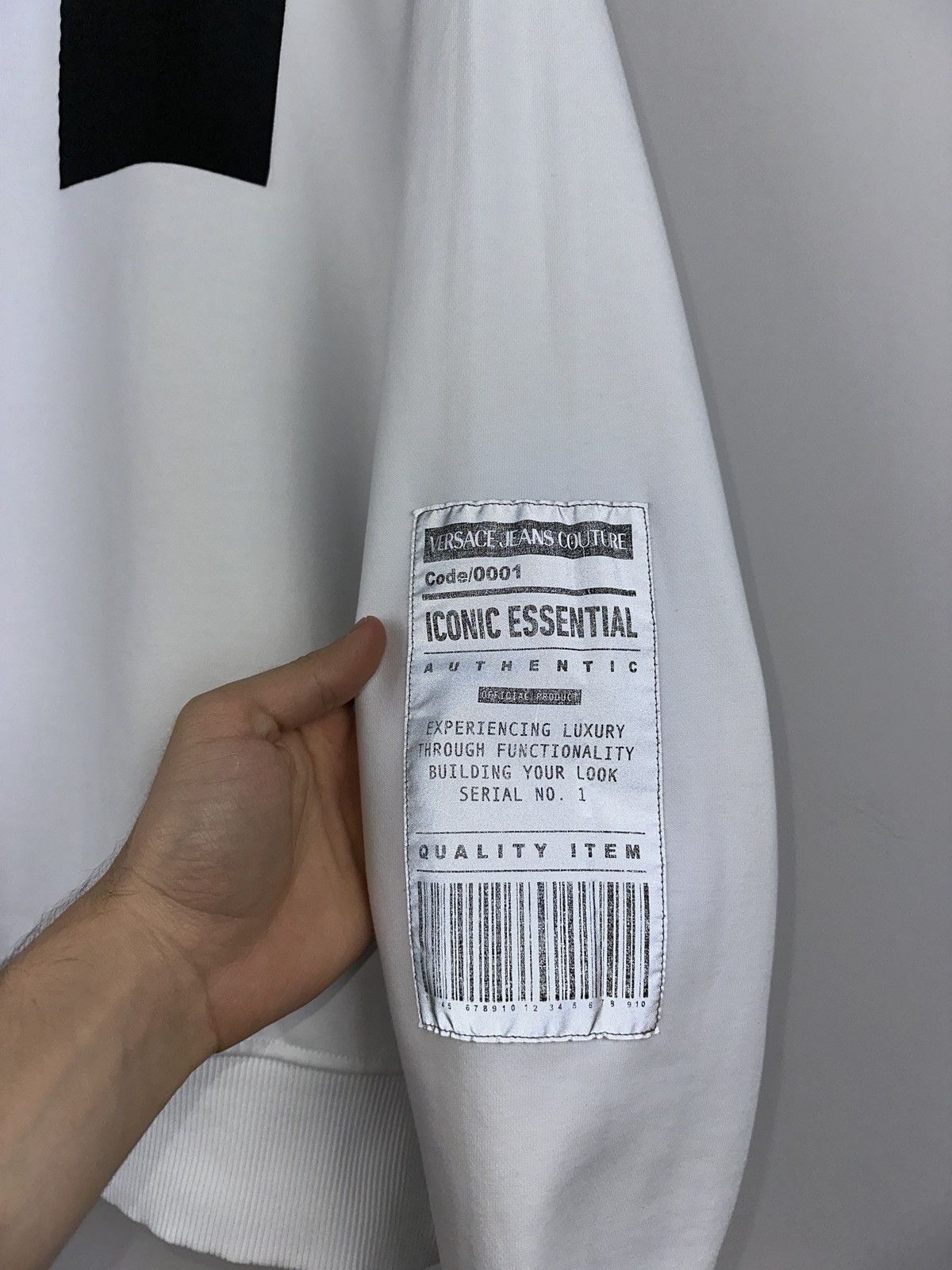 Versace × Versace Jeans Couture Versace Jeans Couture White Sweatshirt Reflective Logo Size US M / EU 48-50 / 2 - 6 Thumbnail
