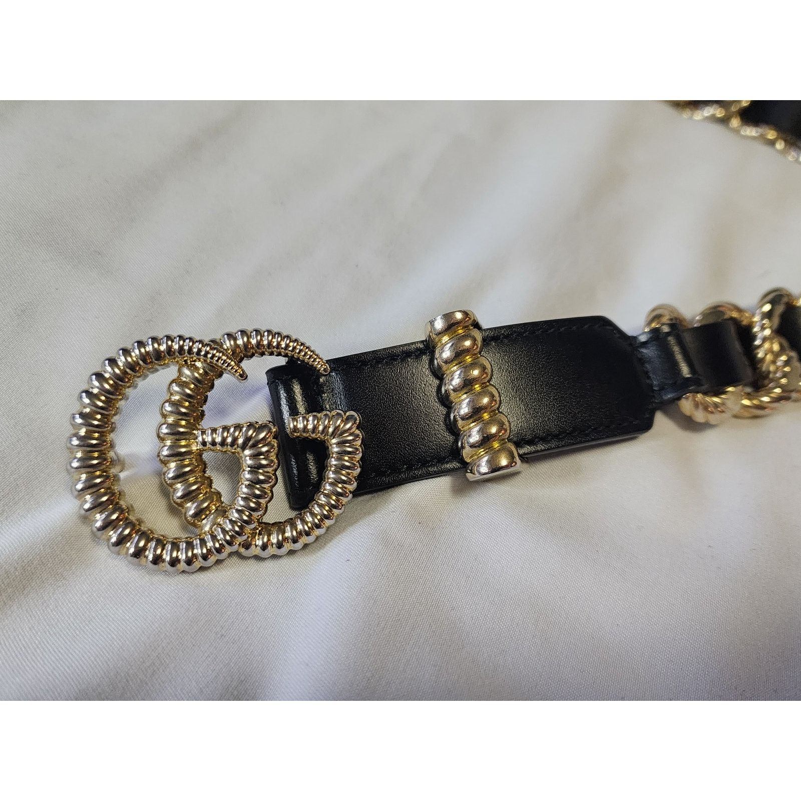 Gucci Rare Gucci Torchon Double G Chain Leather Belt Sz 85 / US 6 Size ONE SIZE - 2 Thumbnail