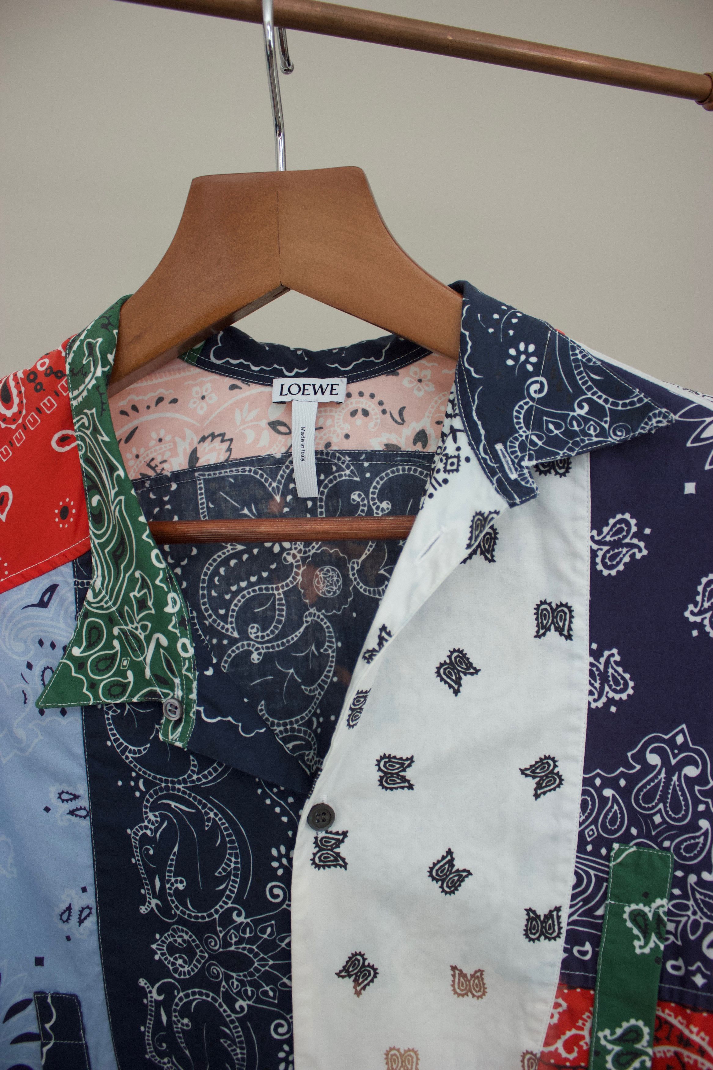 Loewe S/S19 Loewe Asymmetrical Bandana Long Sleeve Shirt Size US XS / EU 42 / 0 - 5 Thumbnail
