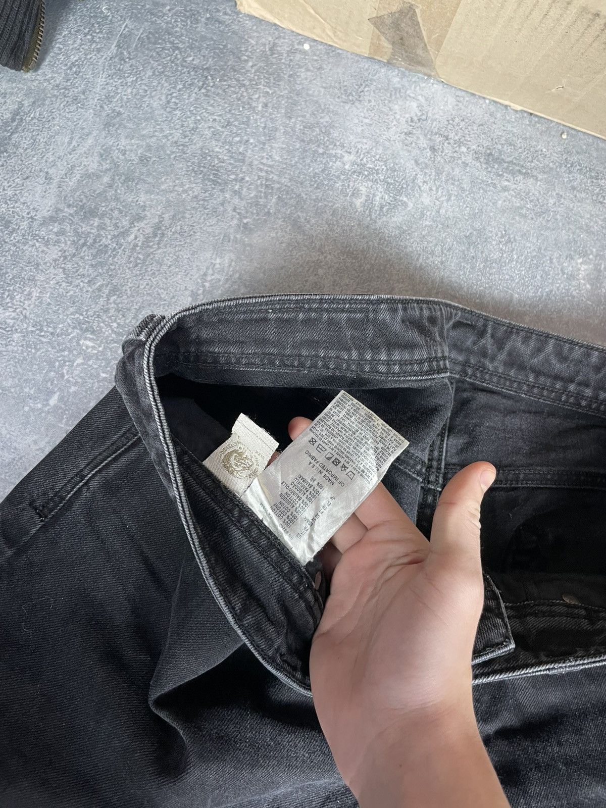 Diesel Crazy baggy Diesel Larkee graphite wash demim jeans Size US 31 - 7 Thumbnail
