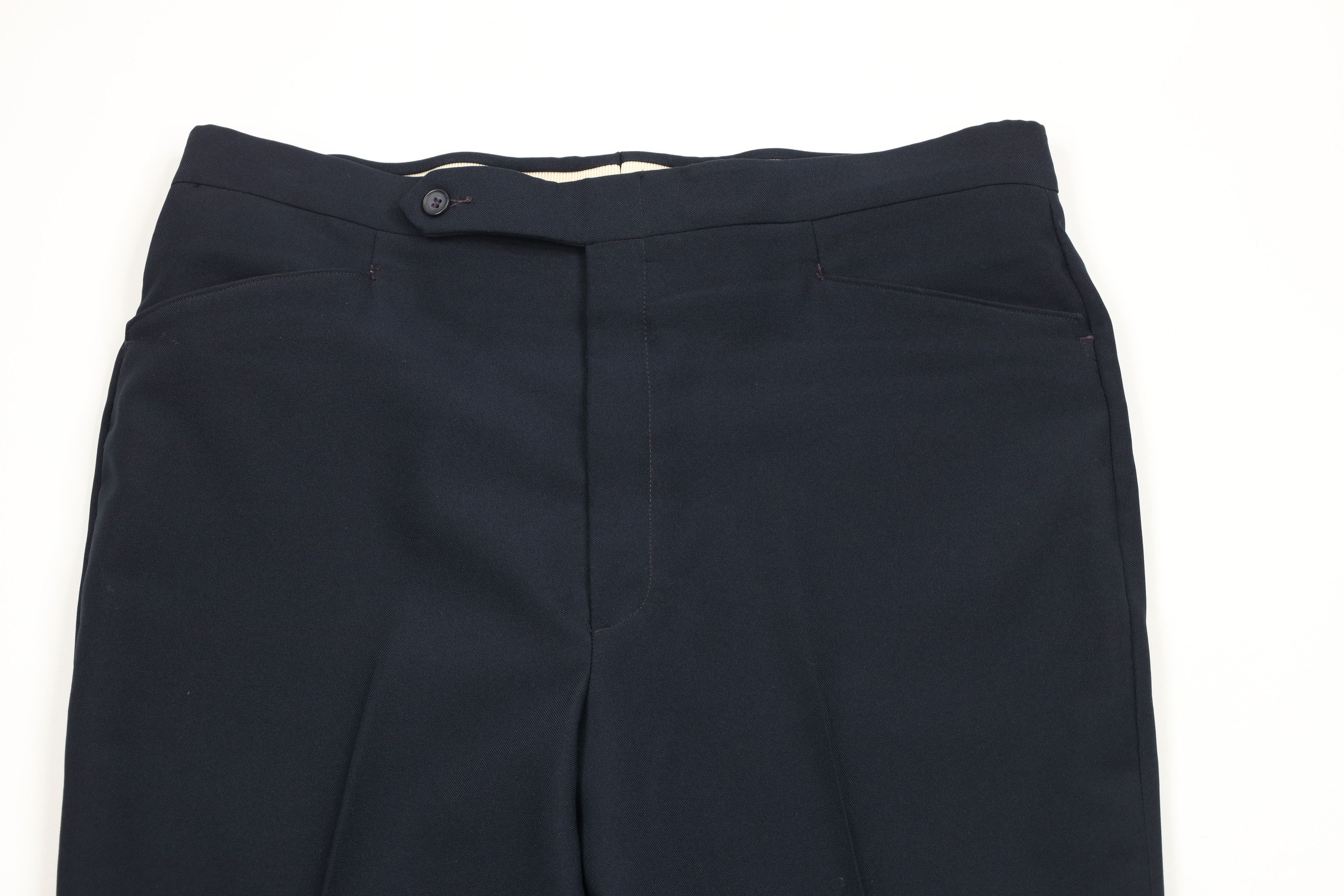 Vintage Vintage 70s Streetwear Wide Leg Chino Pants Navy Blue USA Size US 36 / EU 52 - 2 Thumbnail