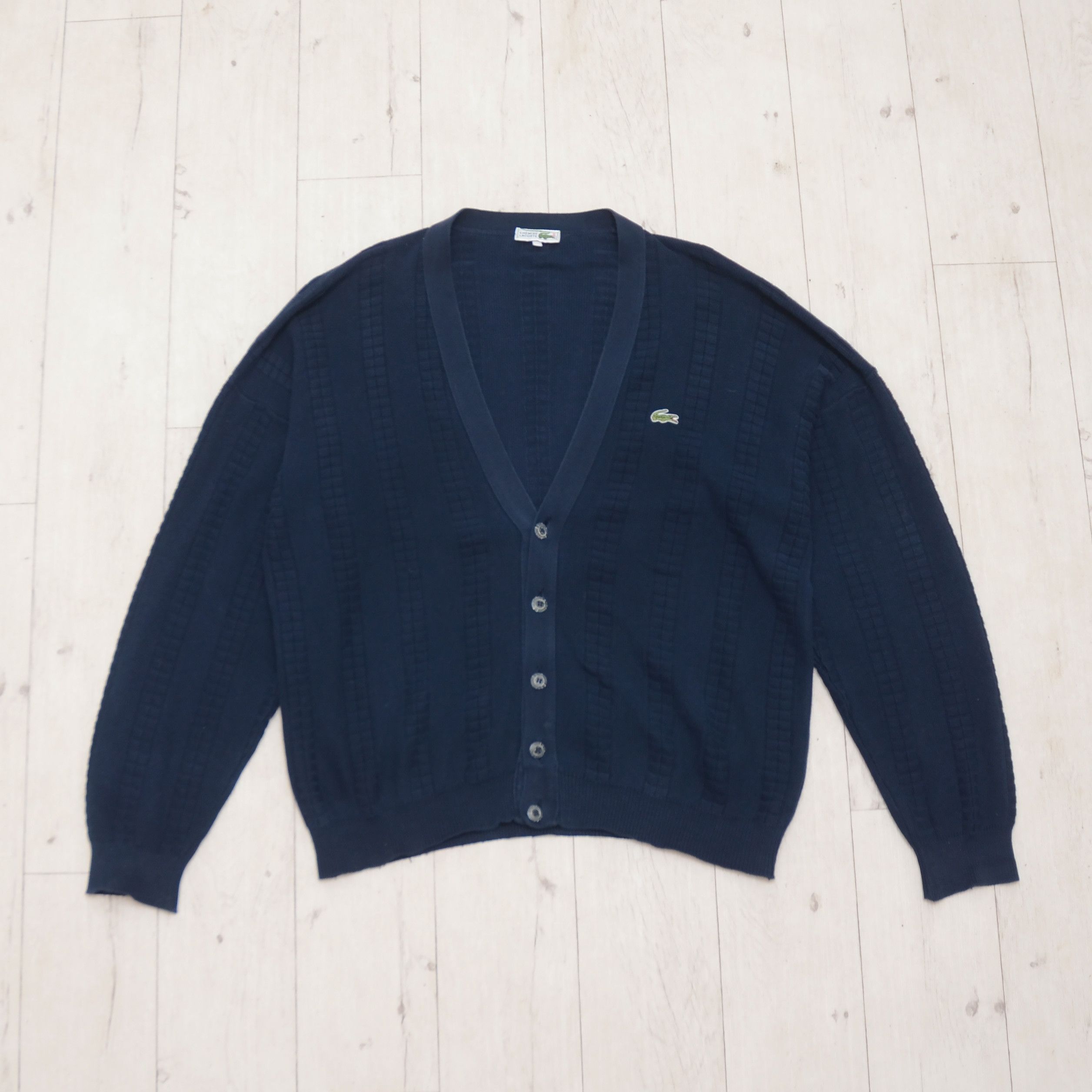 Lacoste 🔥90's Lacoste Cardigan Y2L Knit Retro Boxy Sweater Vintage Size US XL / EU 56 / 4 - 1 Thumbnail