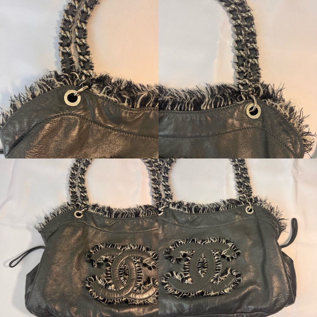 Chanel Chanel 2010-2011 Fringed Logo Large Hobo Tote Bag Size ONE SIZE - 7 Thumbnail