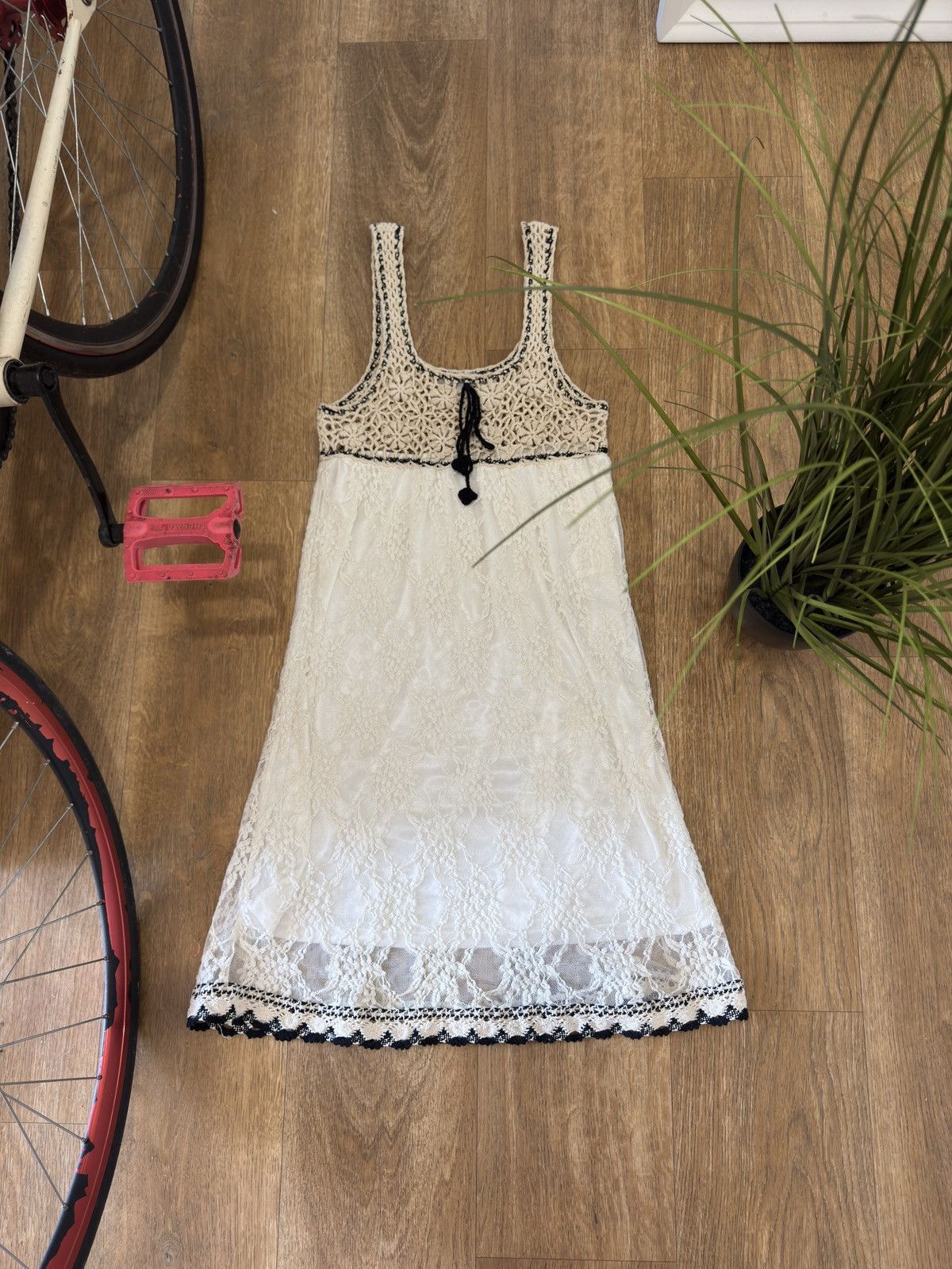 Vintage VINTAGE KNITTED MESH BEACH MAXI GUIPURE DRESS Size M / US 6-8 / IT 42-44 - 2 Thumbnail