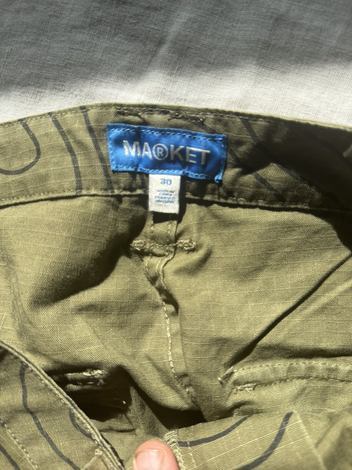 Market MARKET (Chinatown Market) TOPO MORAINE ZIPPER PANTS - KELP Size US 30 / EU 46 - 3 Thumbnail