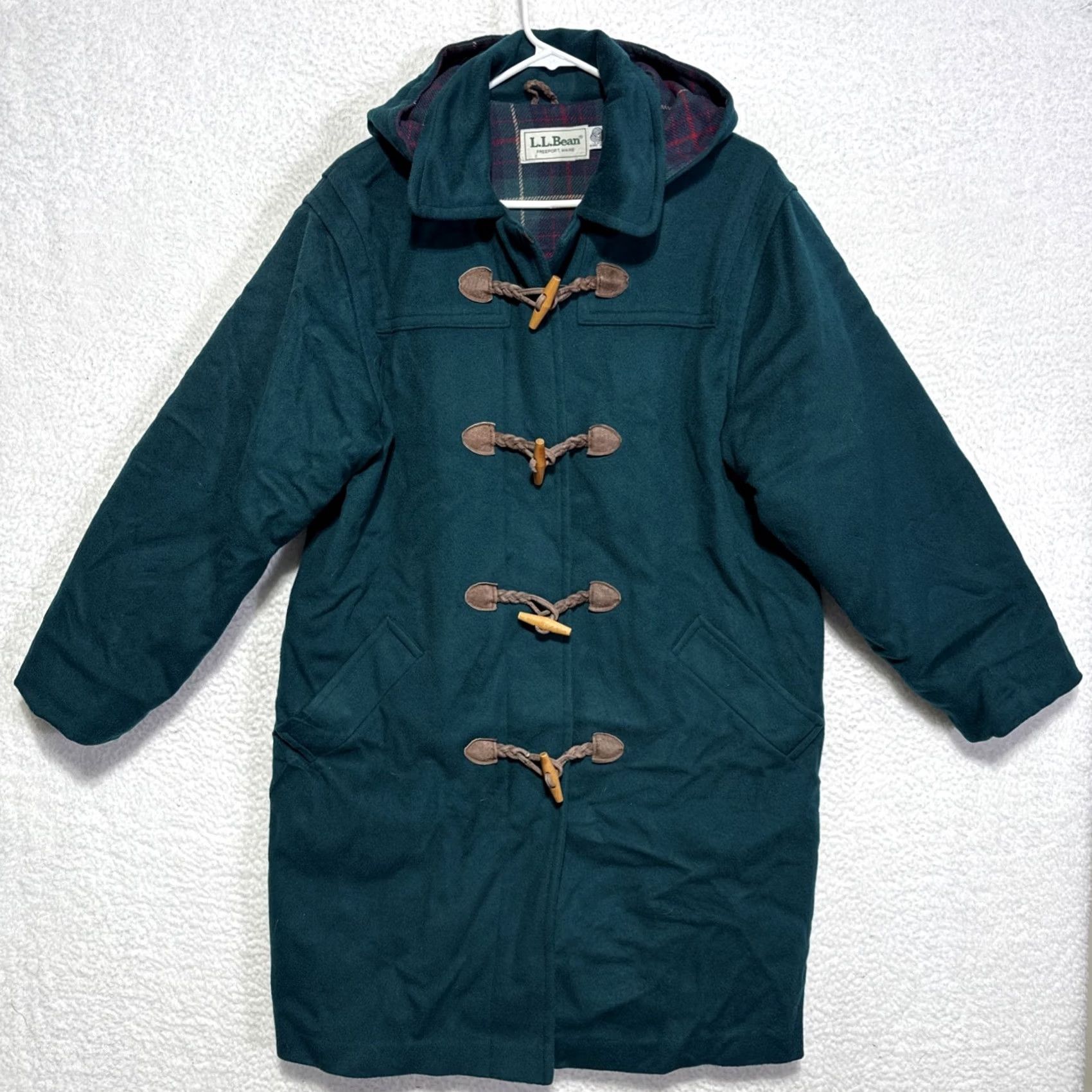Vintage VINTAGE L.L. Bean Wool Duffle Coat Jacket Womens Size L Green Toggle Long Sleeve Size L / US 10 / IT 46 - 2 Thumbnail
