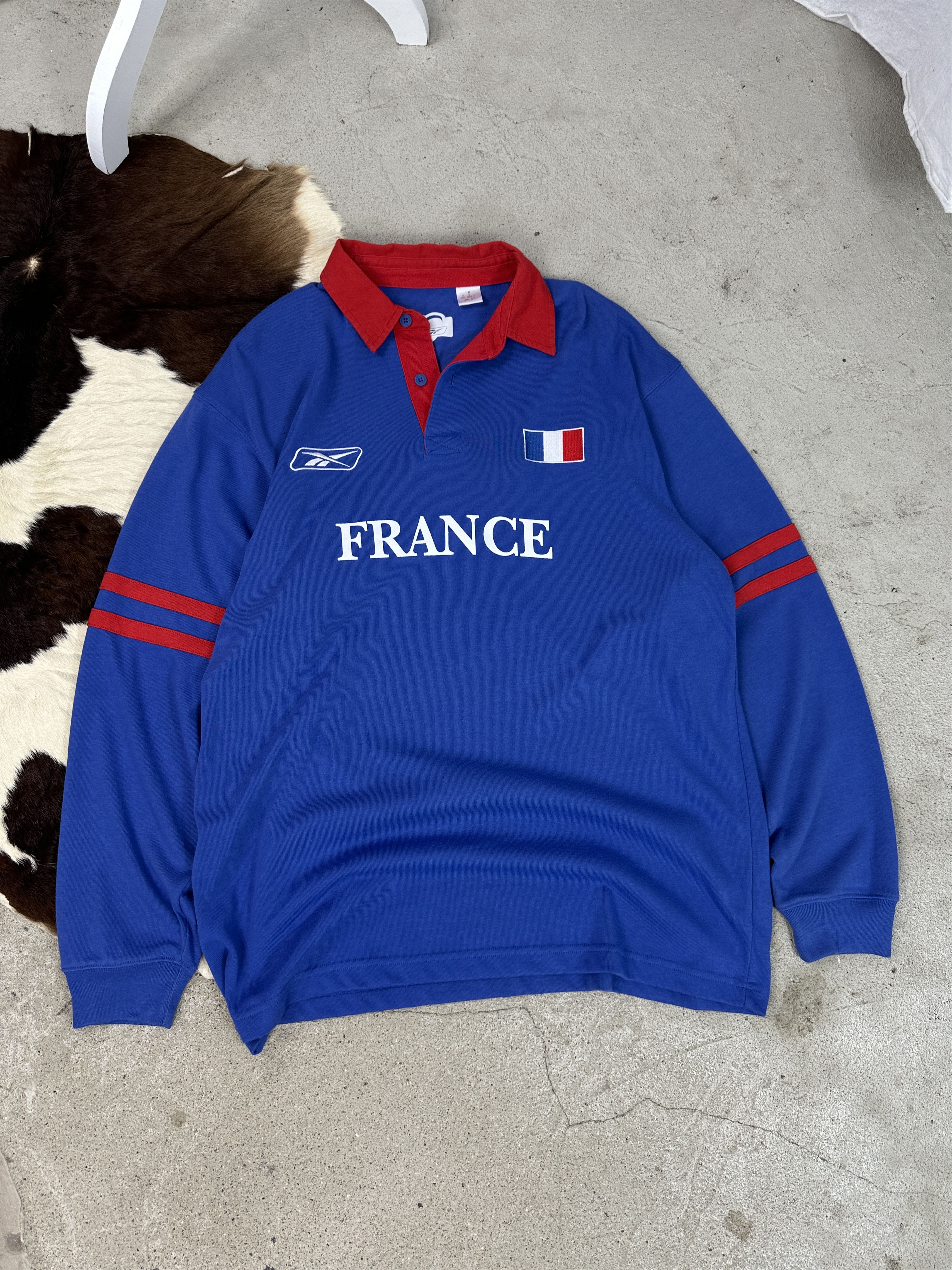 Vintage Sporty Streetwear Rugby Reebok France Sweatshirt 00s
